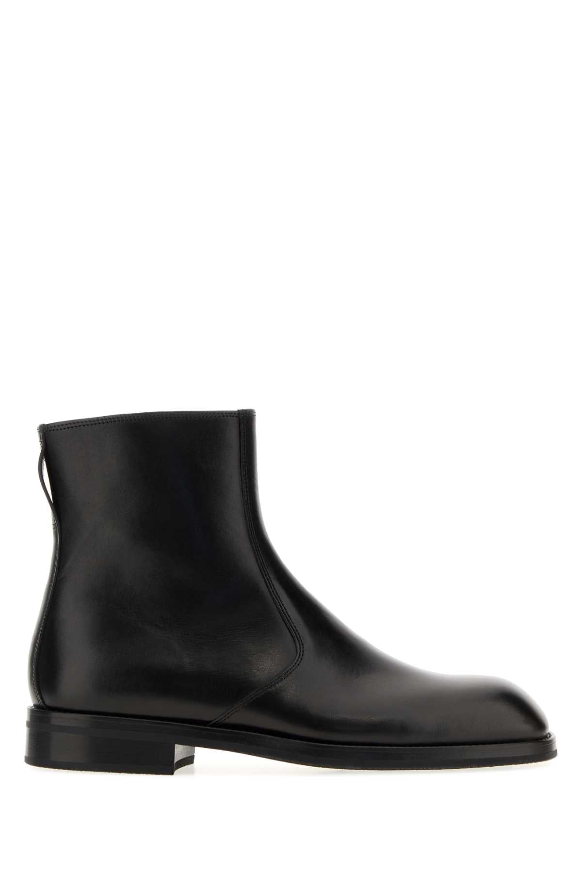 Lemaire Men Black Leather Ankle Boots LEMAIRE
