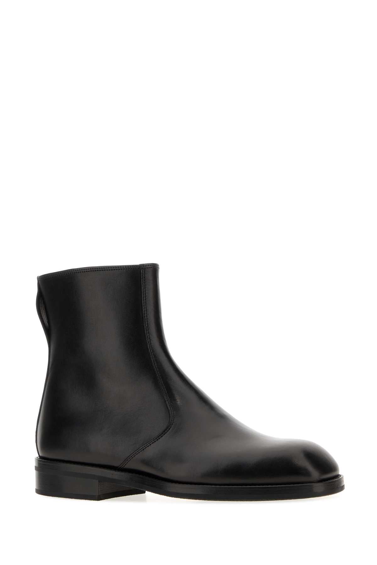 Lemaire Men Black Leather Ankle Boots LEMAIRE