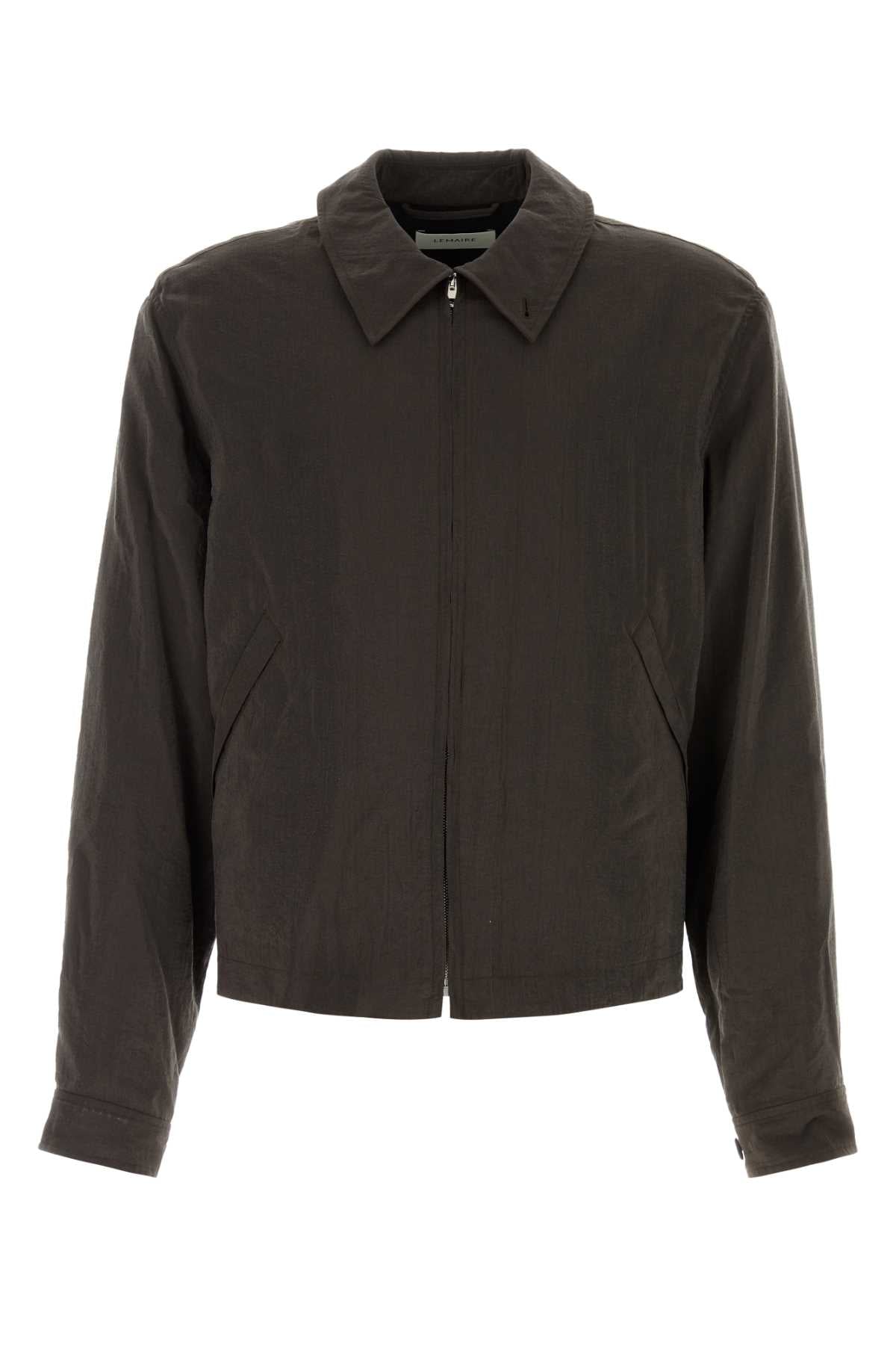 Lemaire Men Brown Silk Blend Jacket LEMAIRE