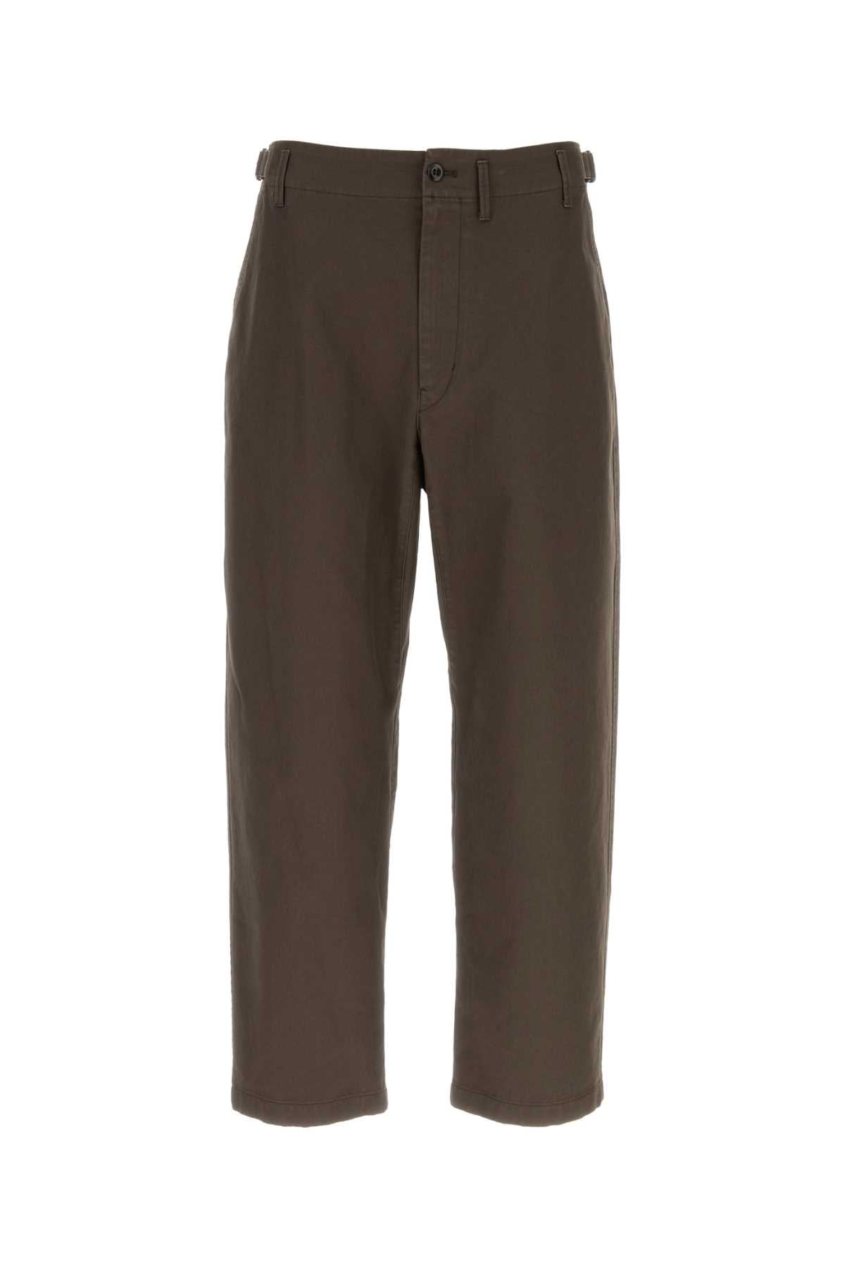 Lemaire Men Brown Cotton Pant LEMAIRE