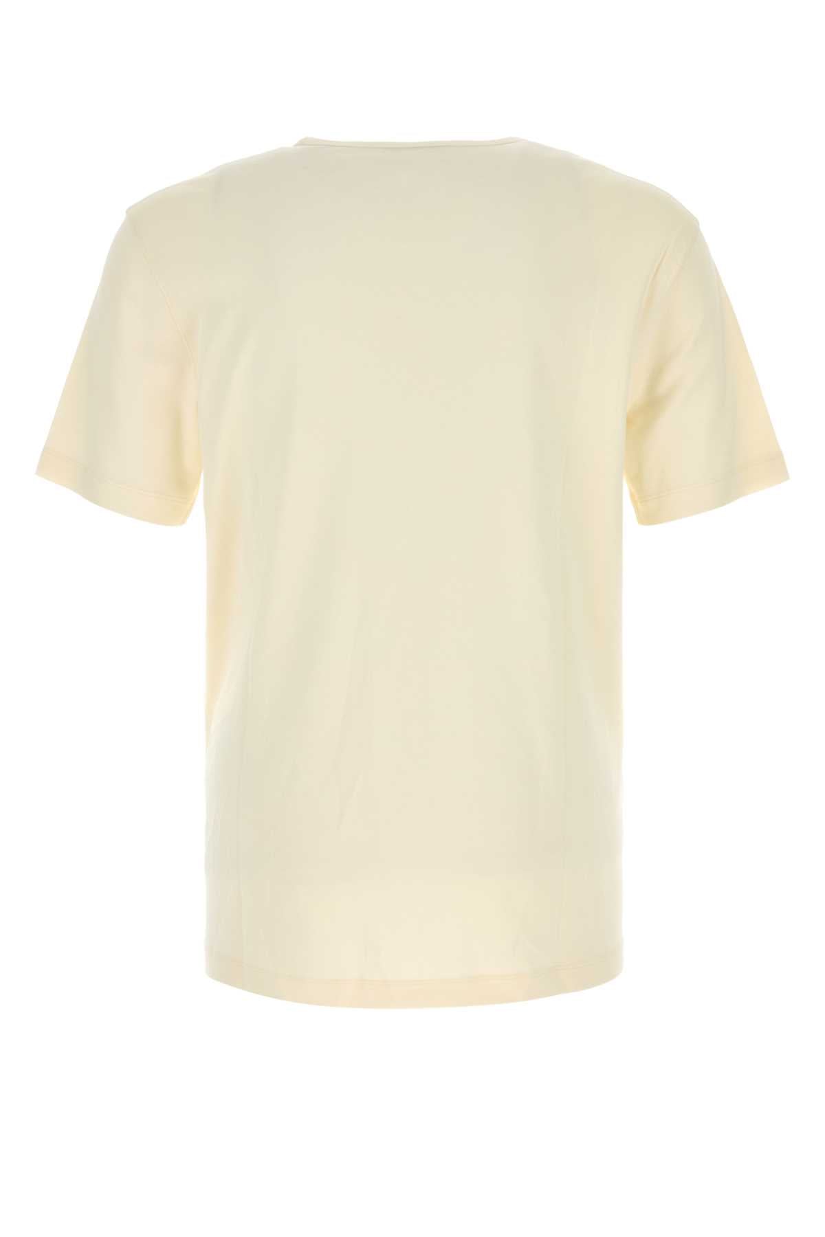 Lemaire Men Cream Cotton T-Shirt LEMAIRE