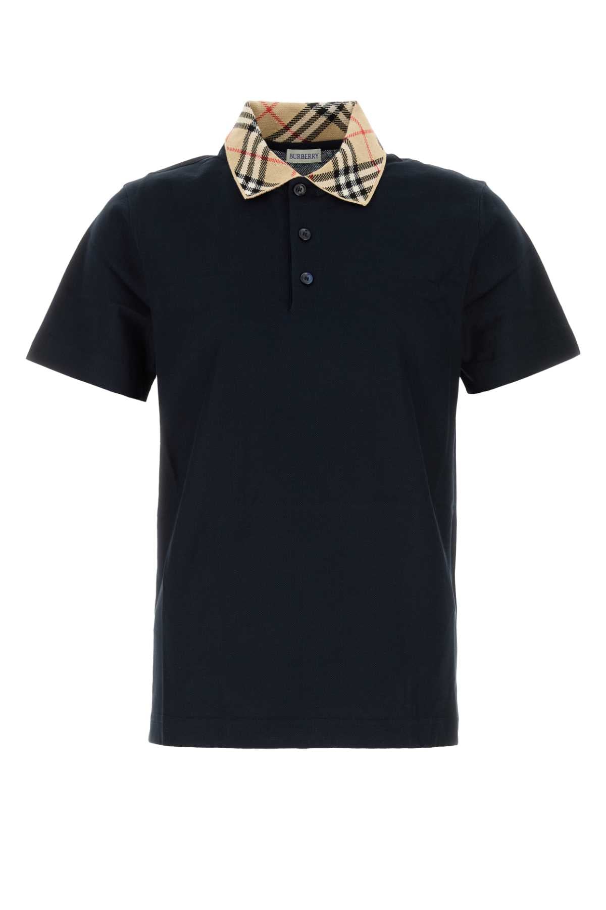 Burberry Men Slate Piquet Polo Shirt BURBERRY