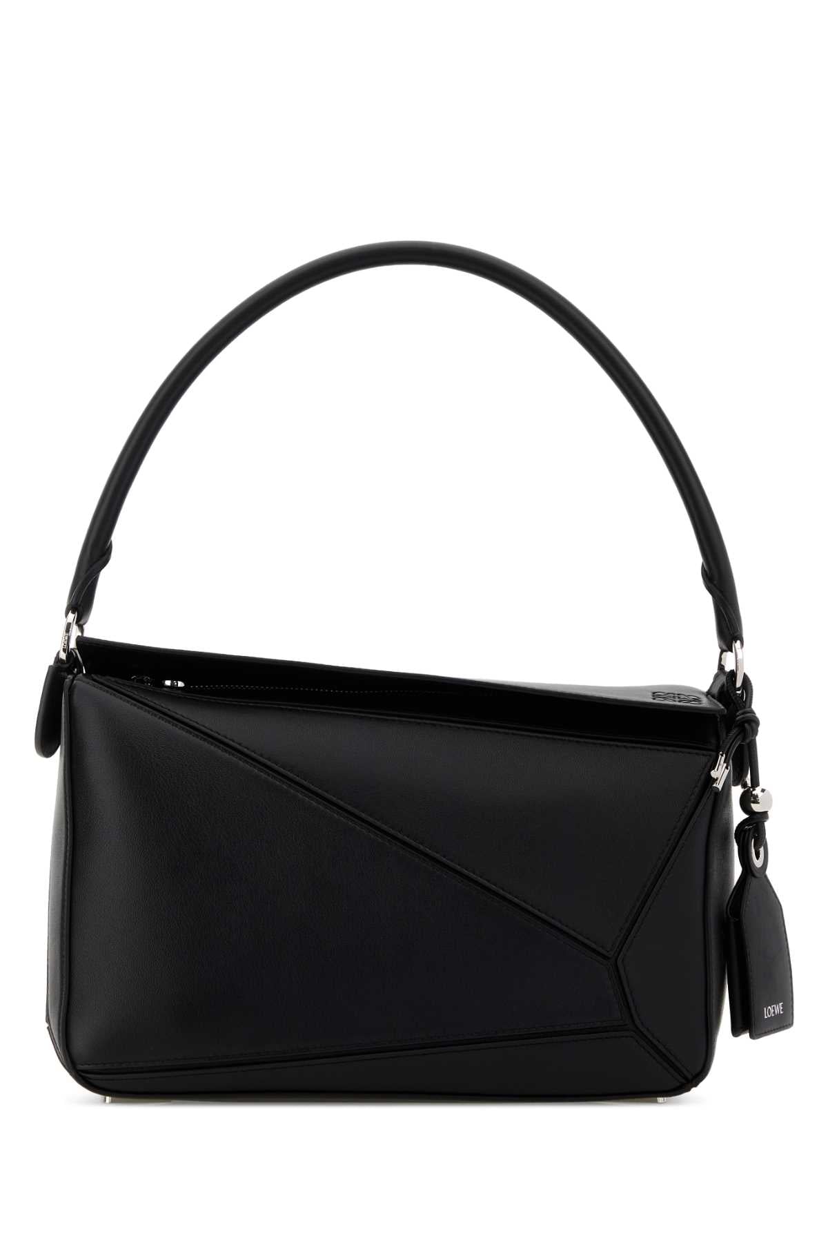 Loewe Women Black Nappa Leather Puzzle Featherlight Shoulder Bag LOEWE