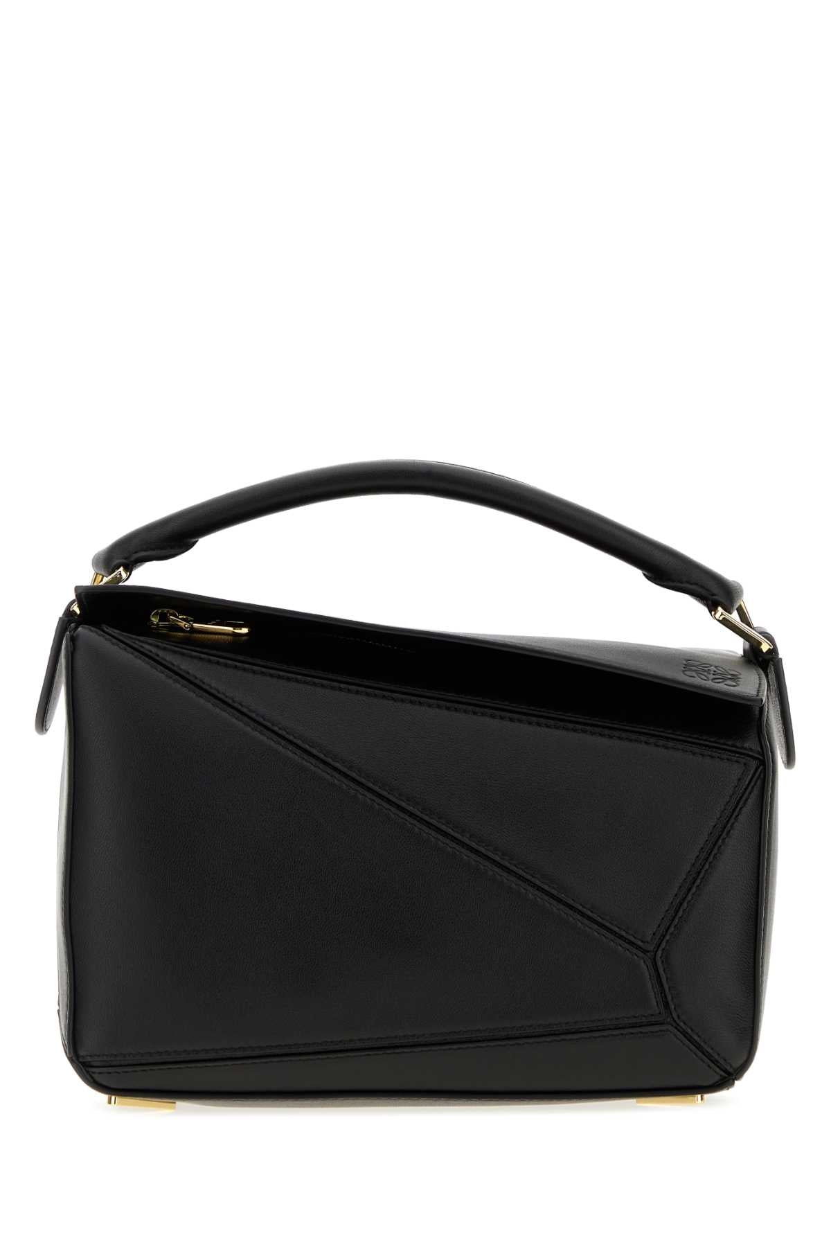 Loewe Women Black Nappa Leather Small Featherlight Puzzle Handbag LOEWE