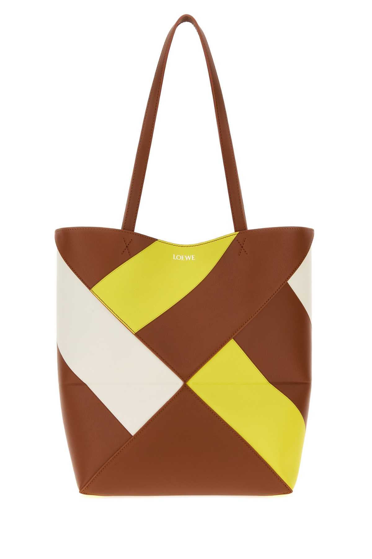 Loewe Women Multicolor Leather Puzzle Fold Shopping Bag LOEWE