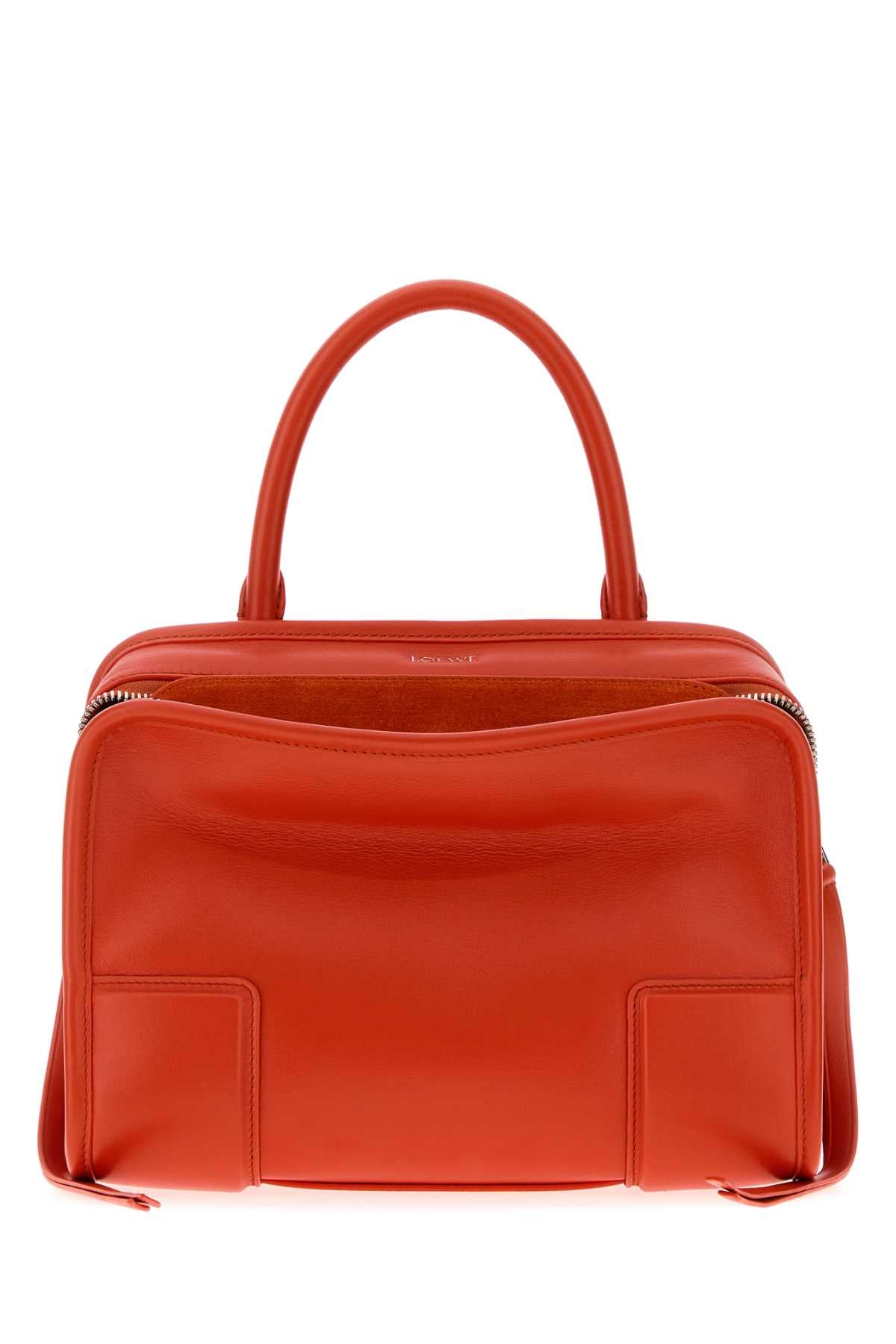 Loewe Women Coral Leather Small Amazona Handbag LOEWE