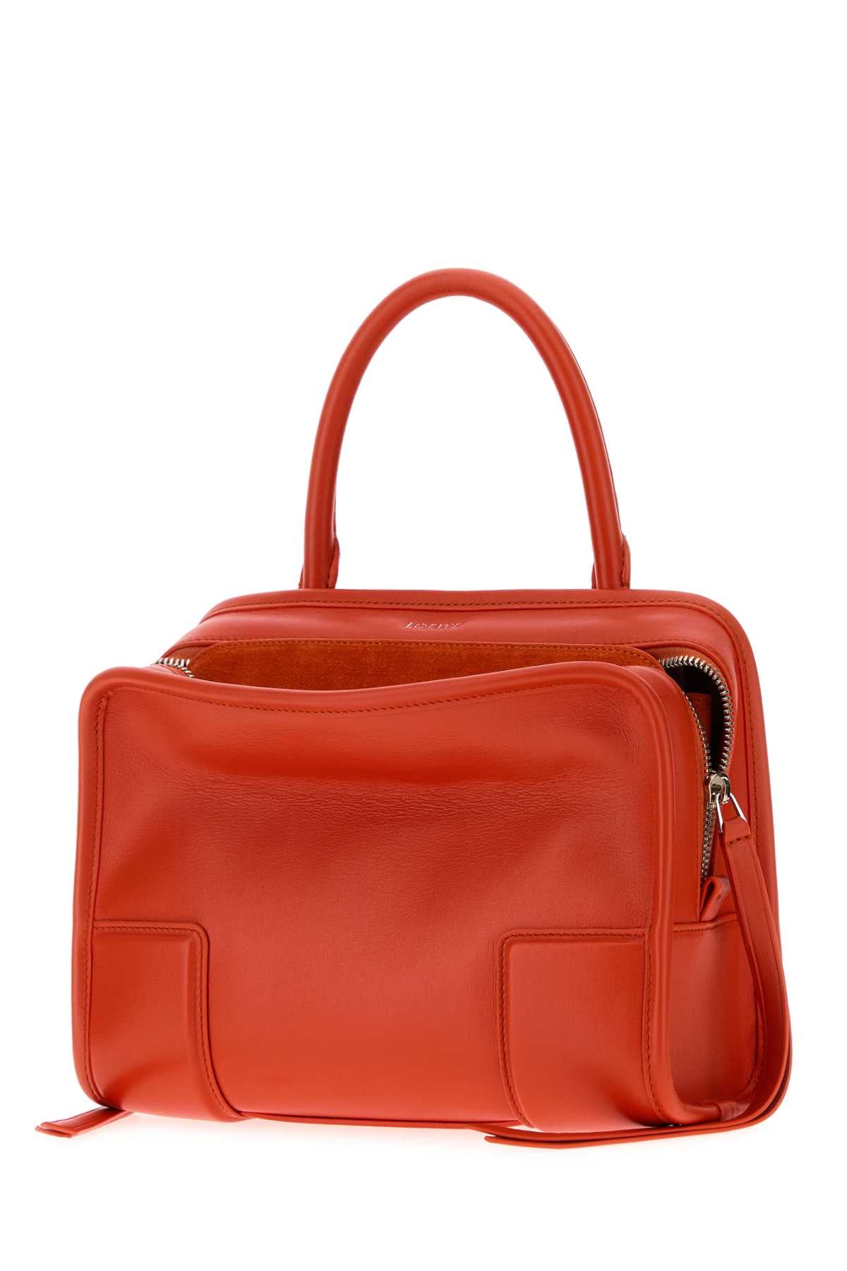 Loewe Women Coral Leather Small Amazona Handbag LOEWE