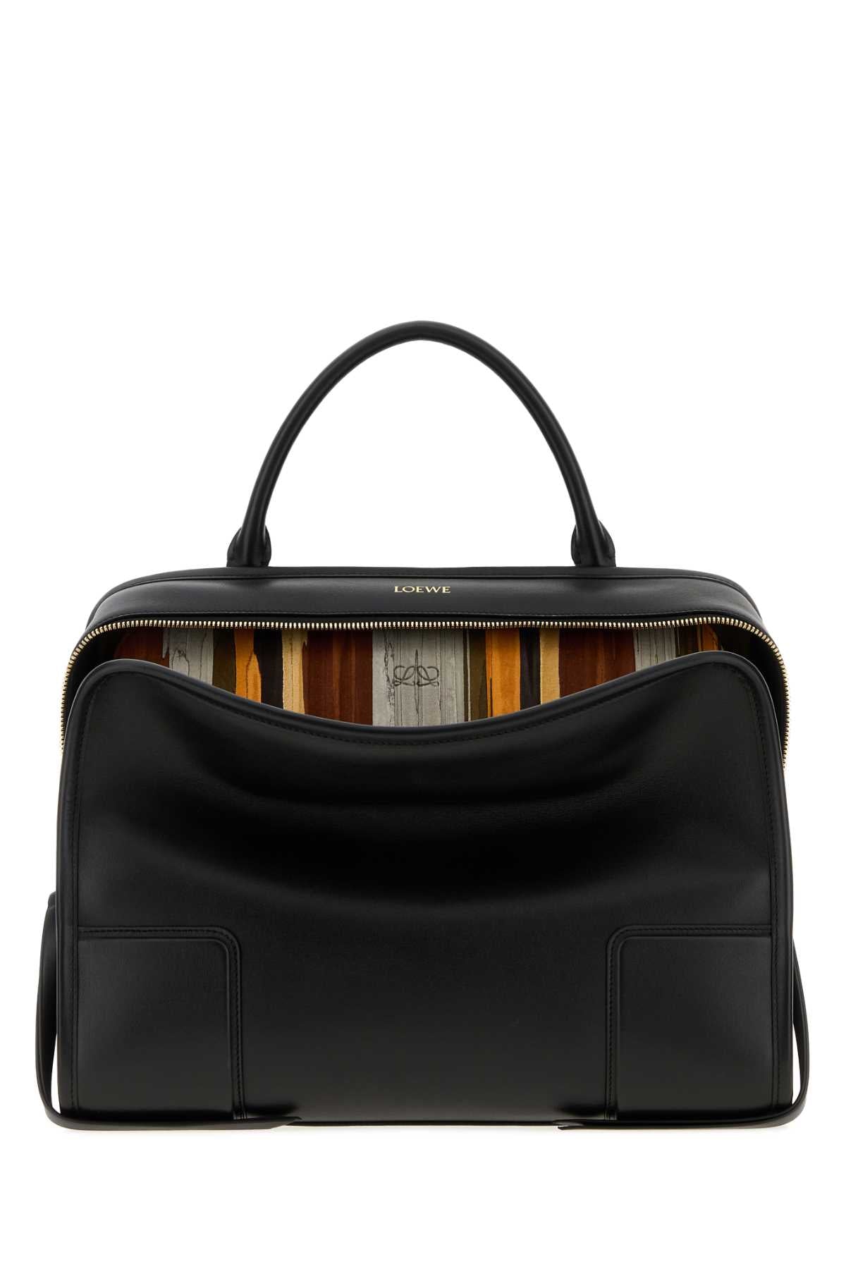 Loewe Women Black Leather Large Amazona 180 Handbag LOEWE