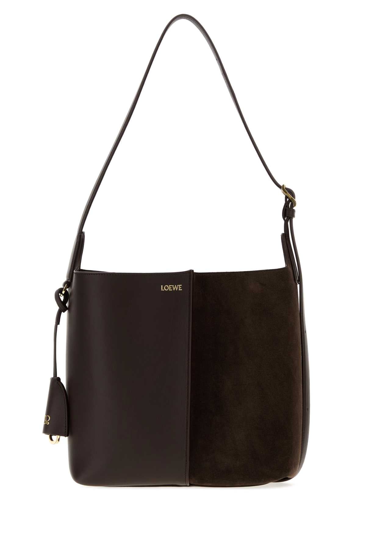 Loewe Women Brown Leather And Suede Medium Bilbao Bucket Bag LOEWE
