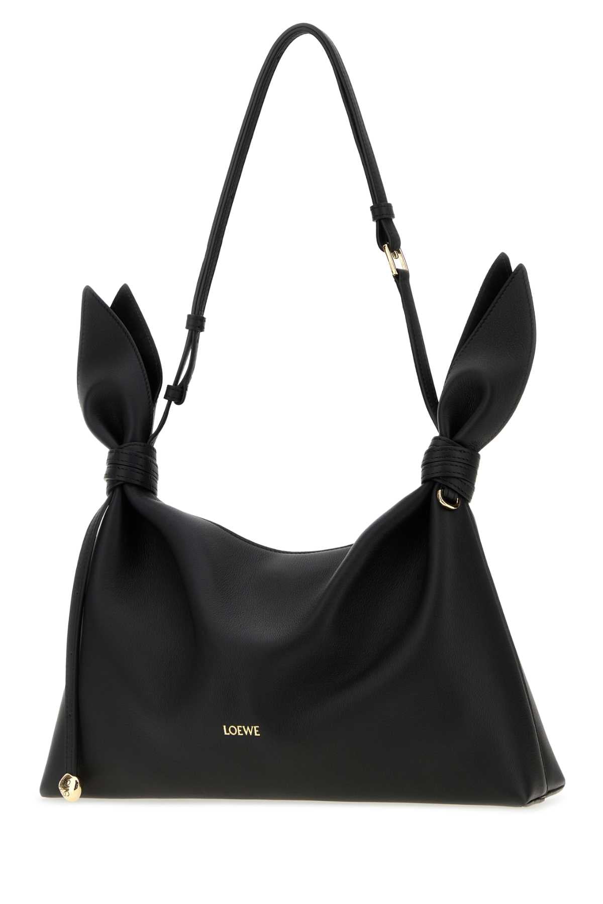 Loewe Women Black Leather Medium Scarf Shoulder Bag LOEWE