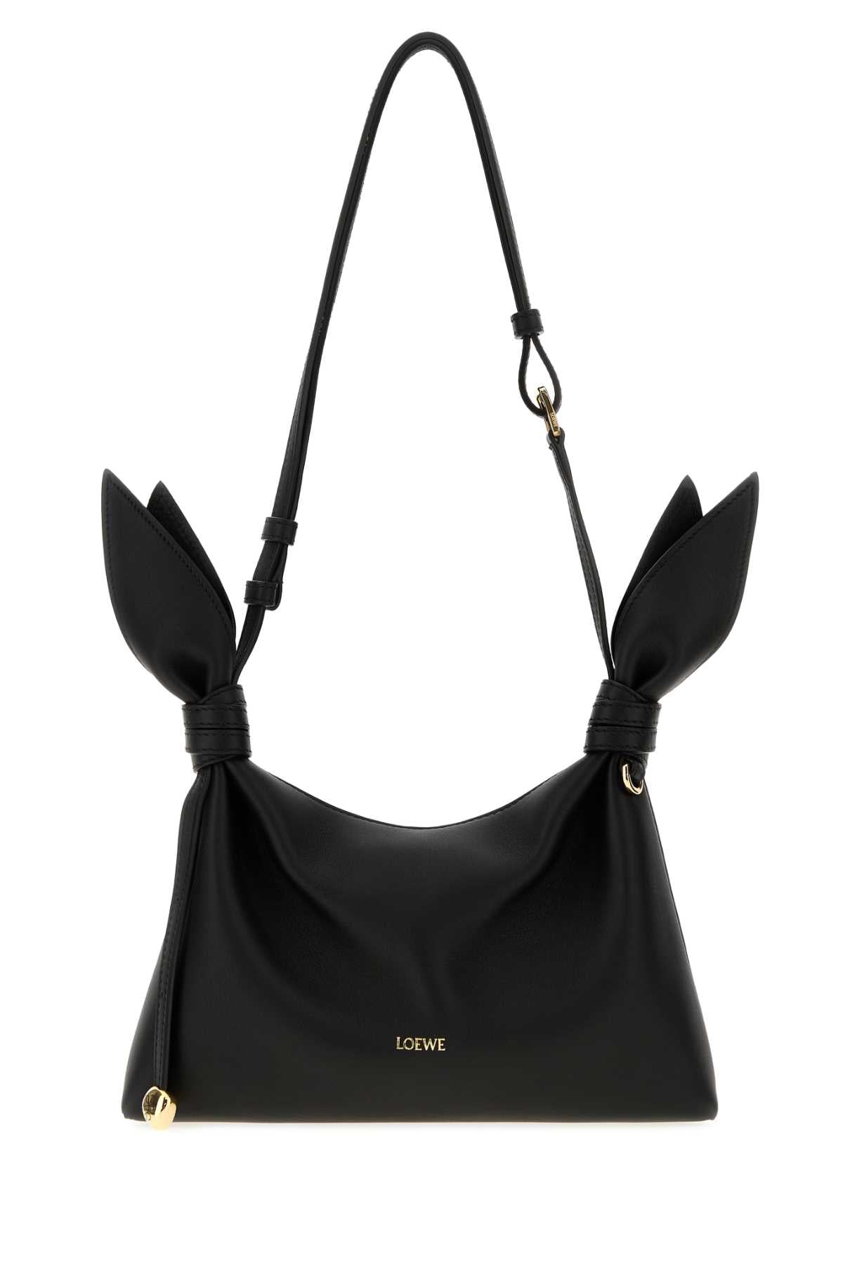 Loewe Women Black Leather Mini Scarf Shoulder Bag LOEWE