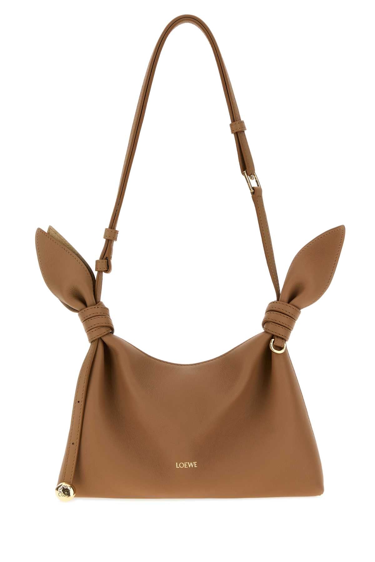 Loewe Women Camel Leather Mini Scarf Shoulder Bag LOEWE