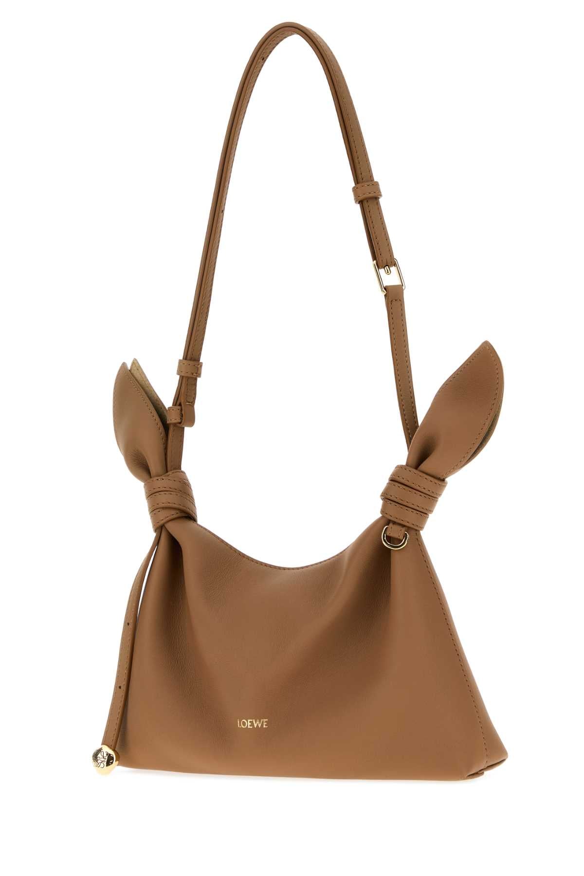 Loewe Women Camel Leather Mini Scarf Shoulder Bag LOEWE