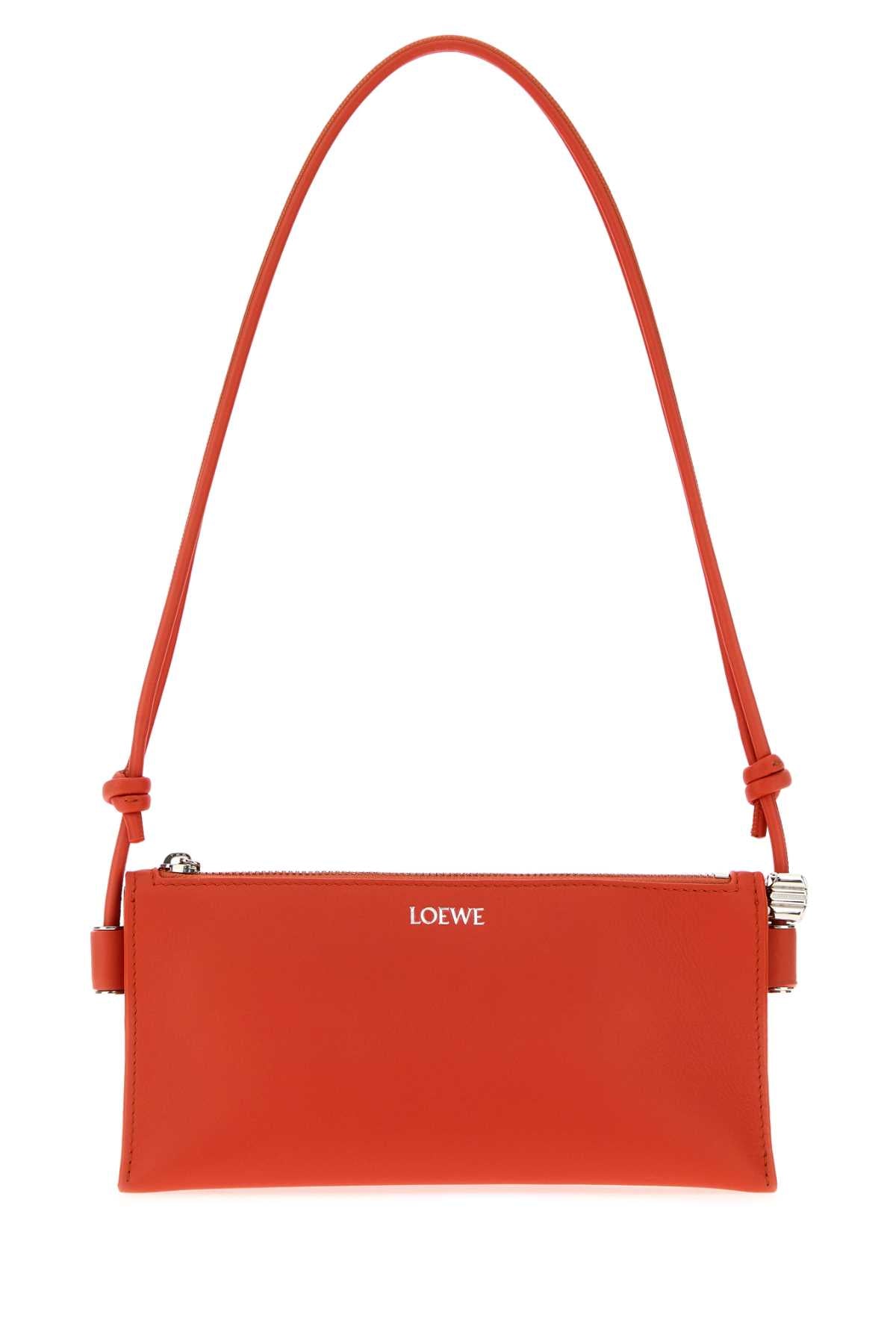 Loewe Women Coral Leather Joya Shoulder Bag LOEWE