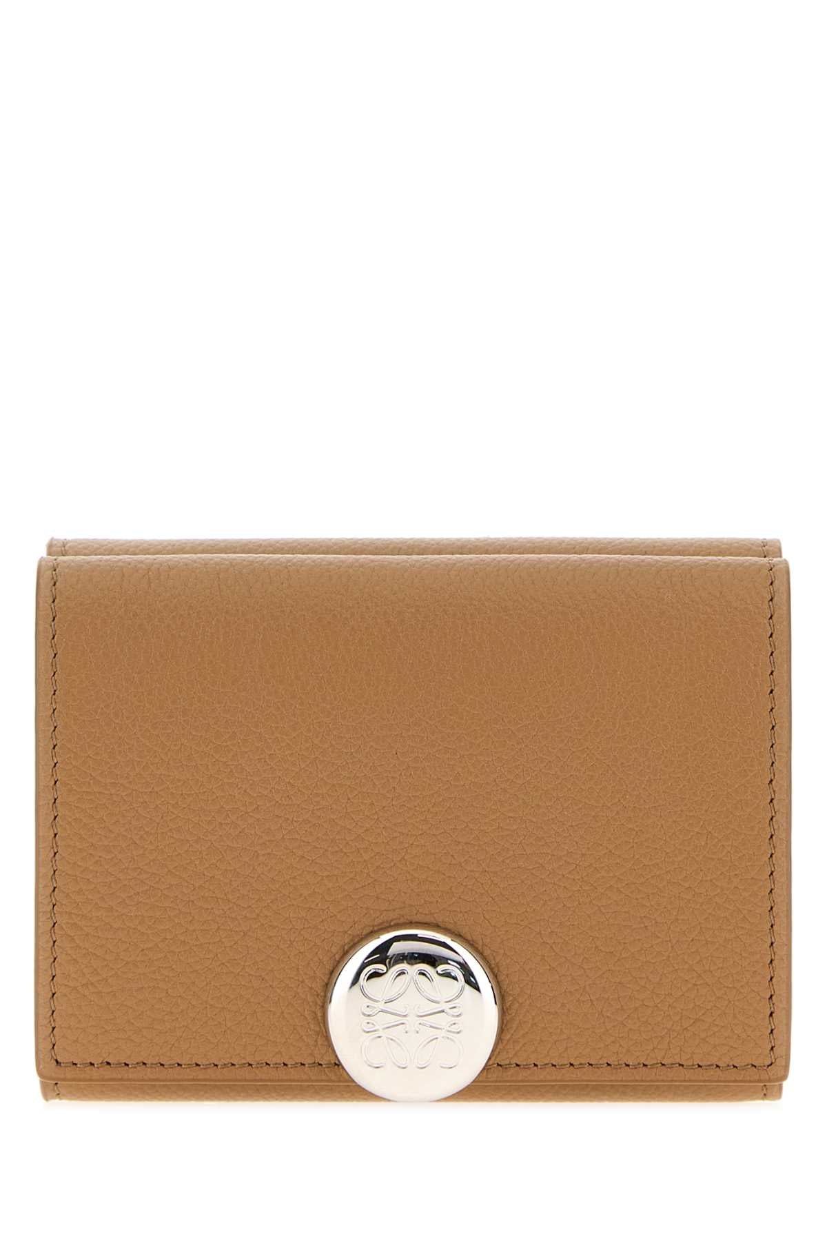 Loewe Women Camel Leather Pebble Wallet LOEWE