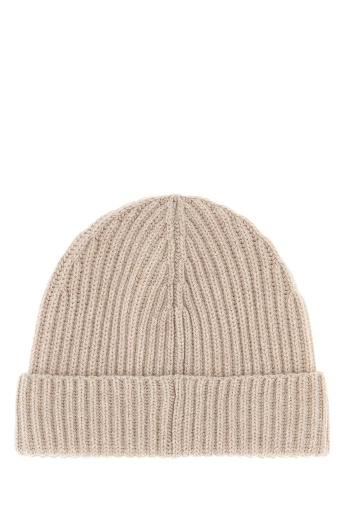 Loewe Women Sand Cashmere Beanie Hat LOEWE
