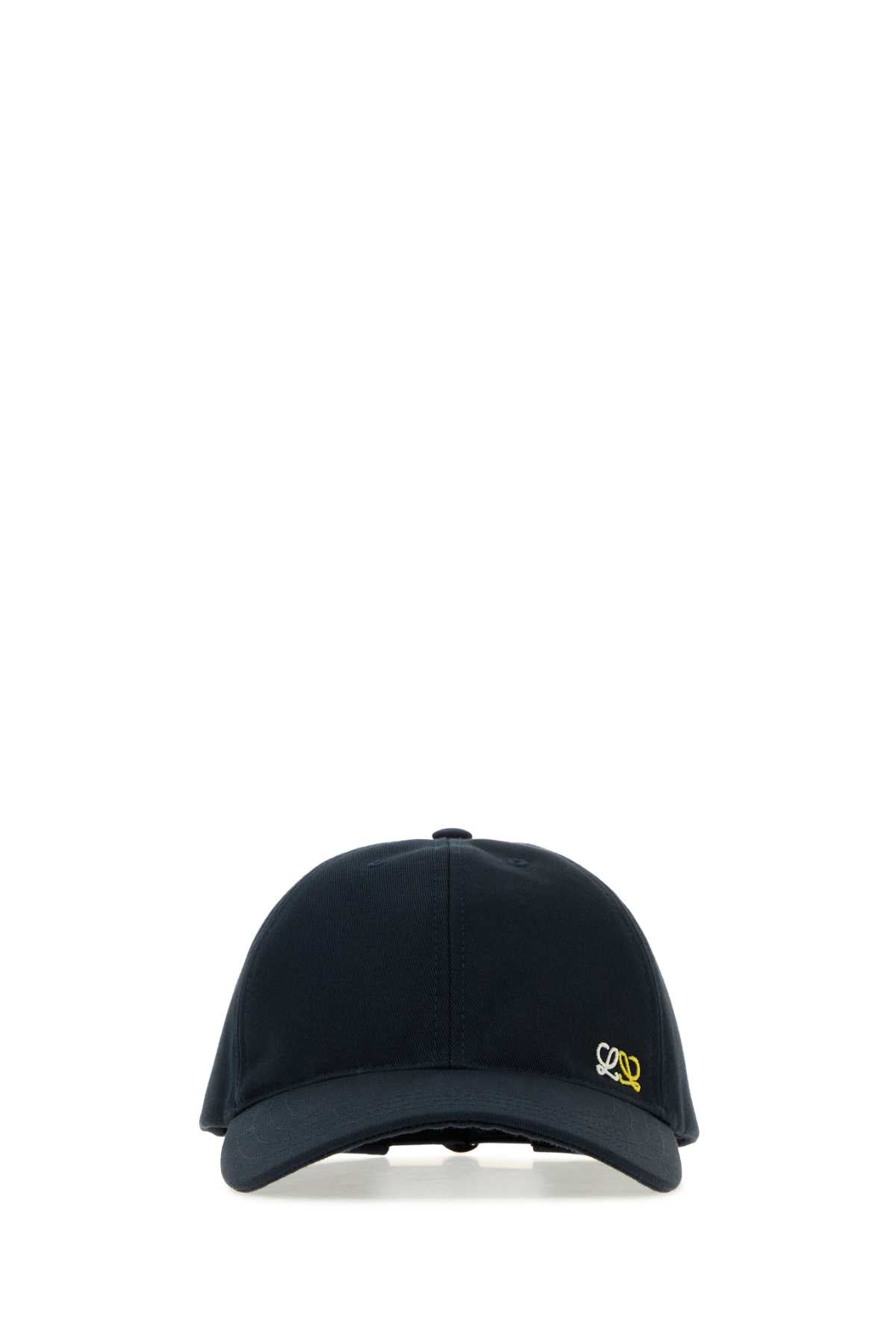 Loewe Women Midnight Blue Cotton Baseball Cap LOEWE