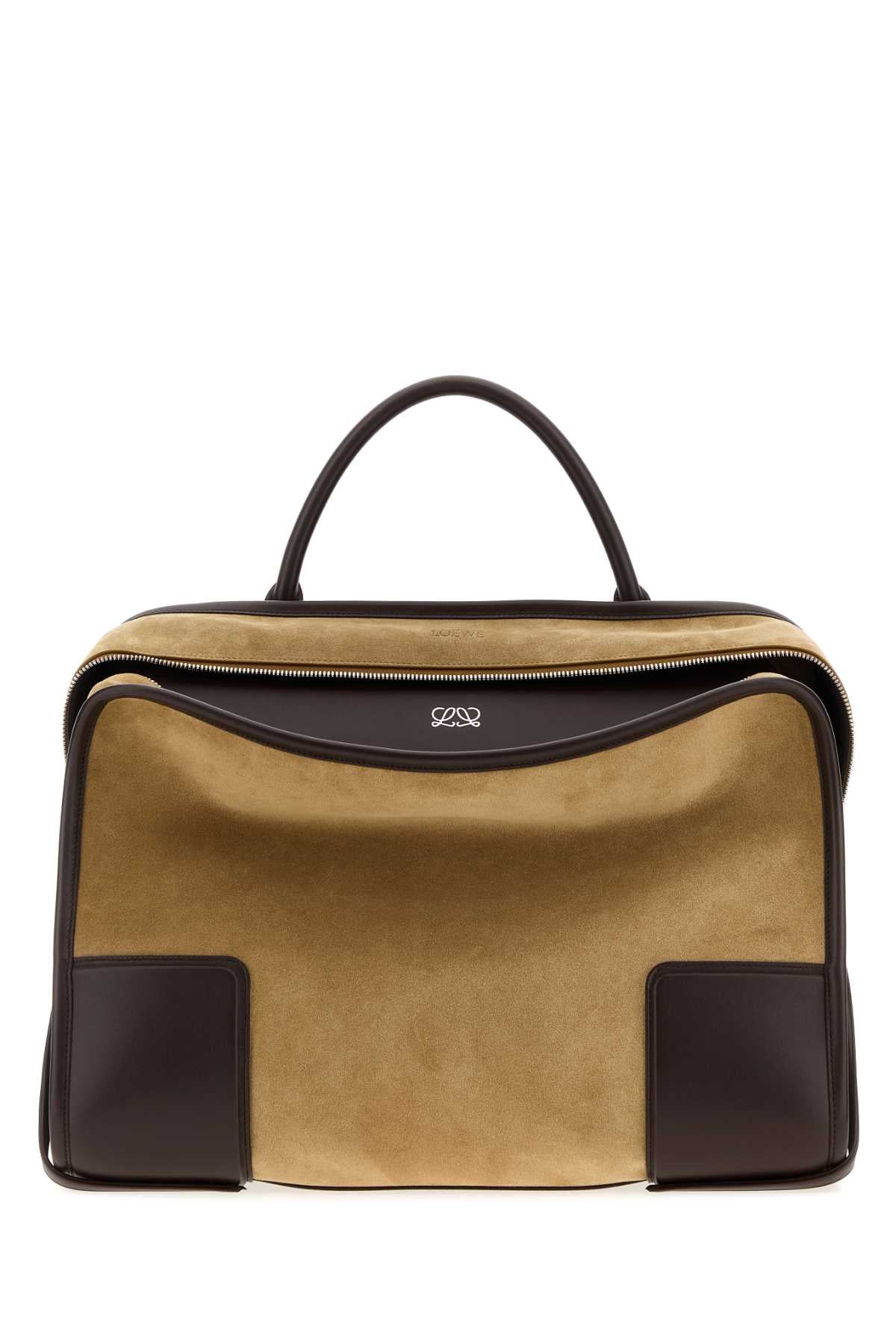 Loewe Men Two-Tone Suede And Leather Amazona 180 Xl Shopping Bag LOEWE