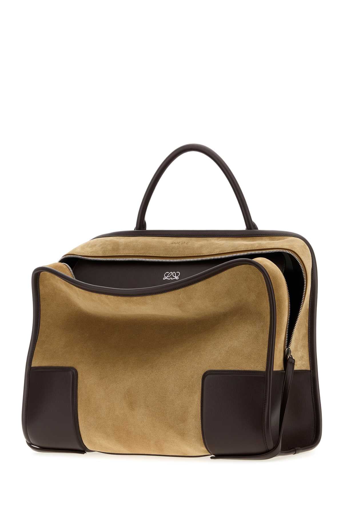 Loewe Men Two-Tone Suede And Leather Amazona 180 Xl Shopping Bag LOEWE