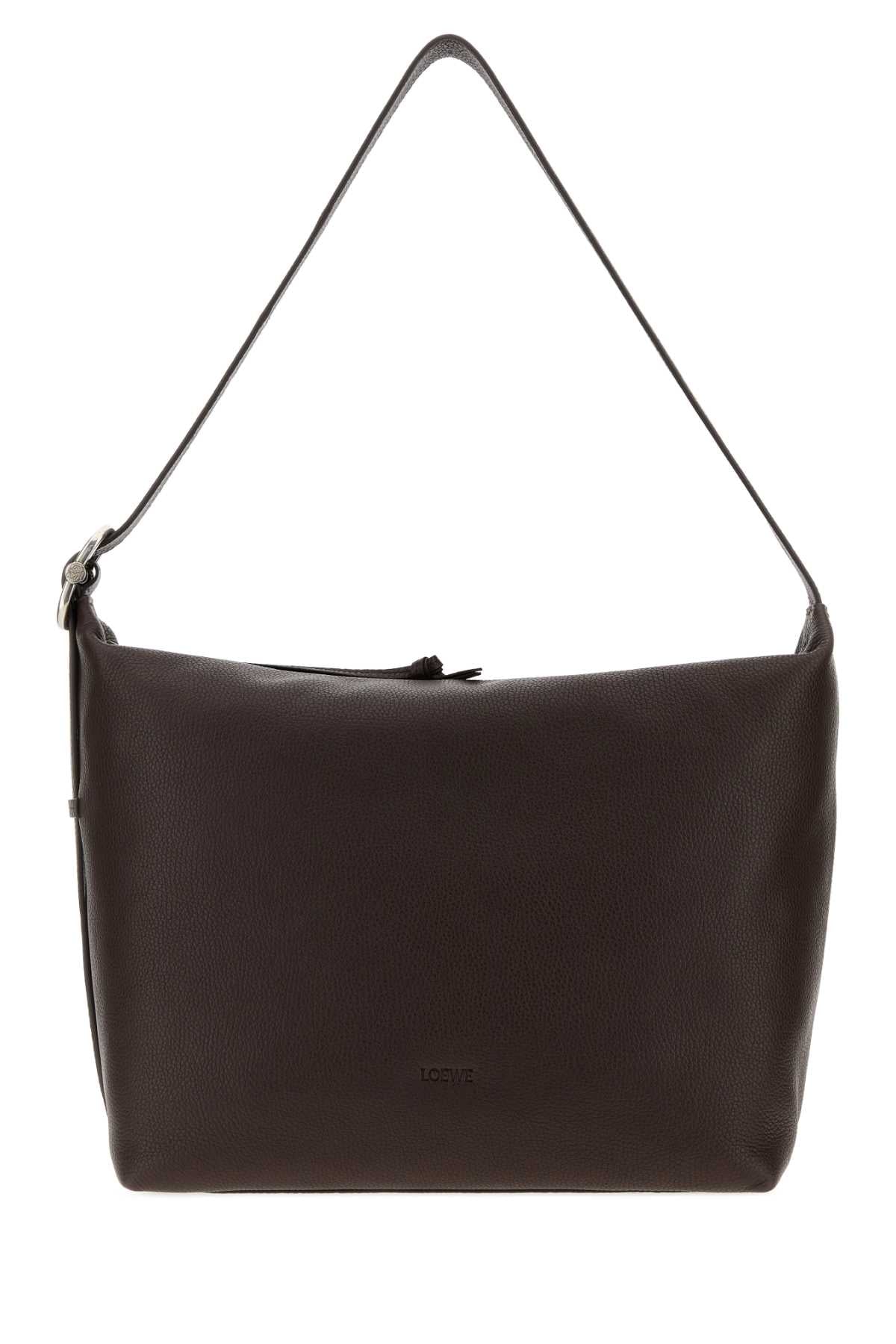 Loewe Men Brown Leather Large Loop Shopping Bag LOEWE