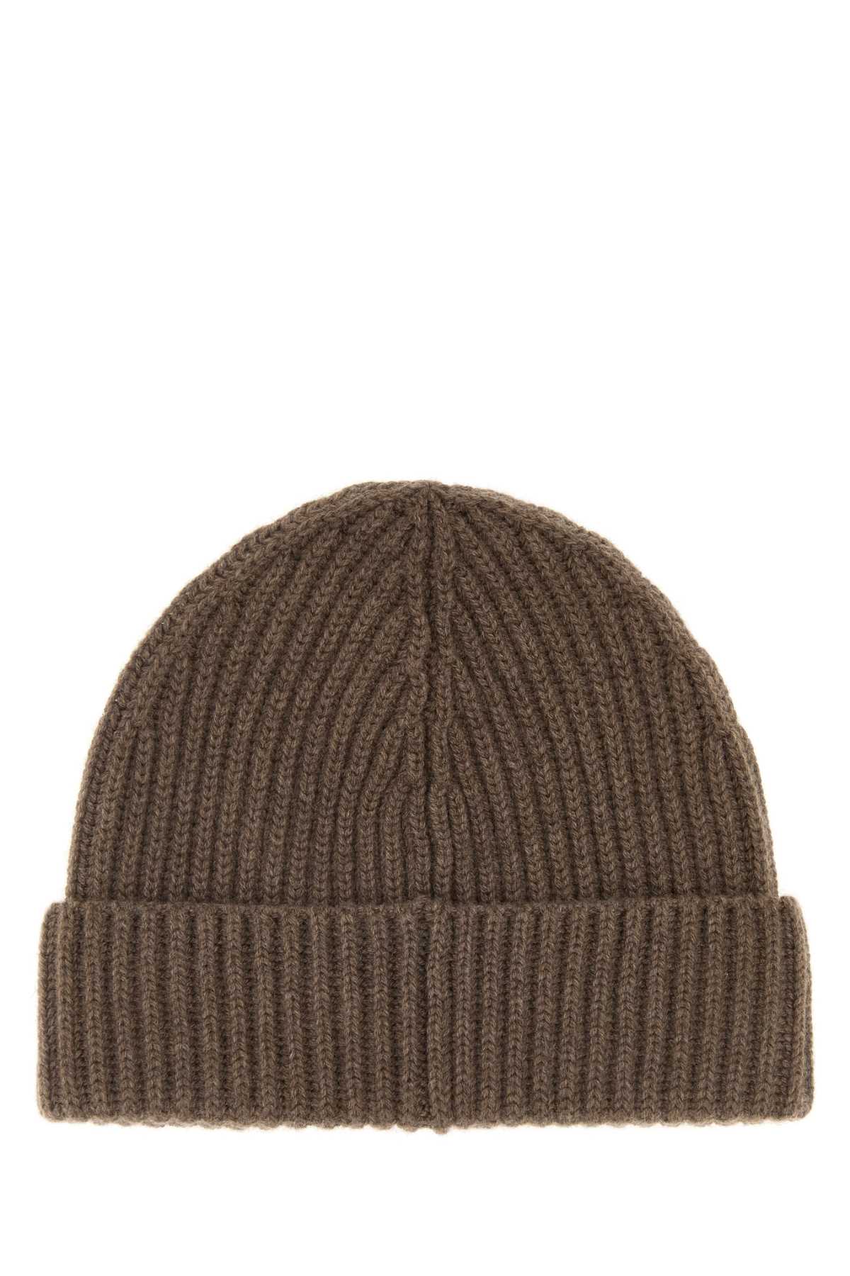 Loewe Men Brown Cashmere Beanie Hat LOEWE