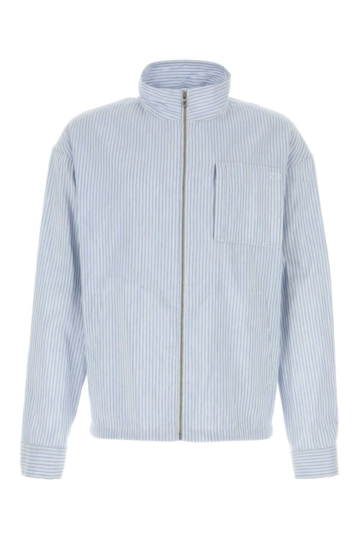 Loewe Men Embroidered Linen Blend Jacket LOEWE