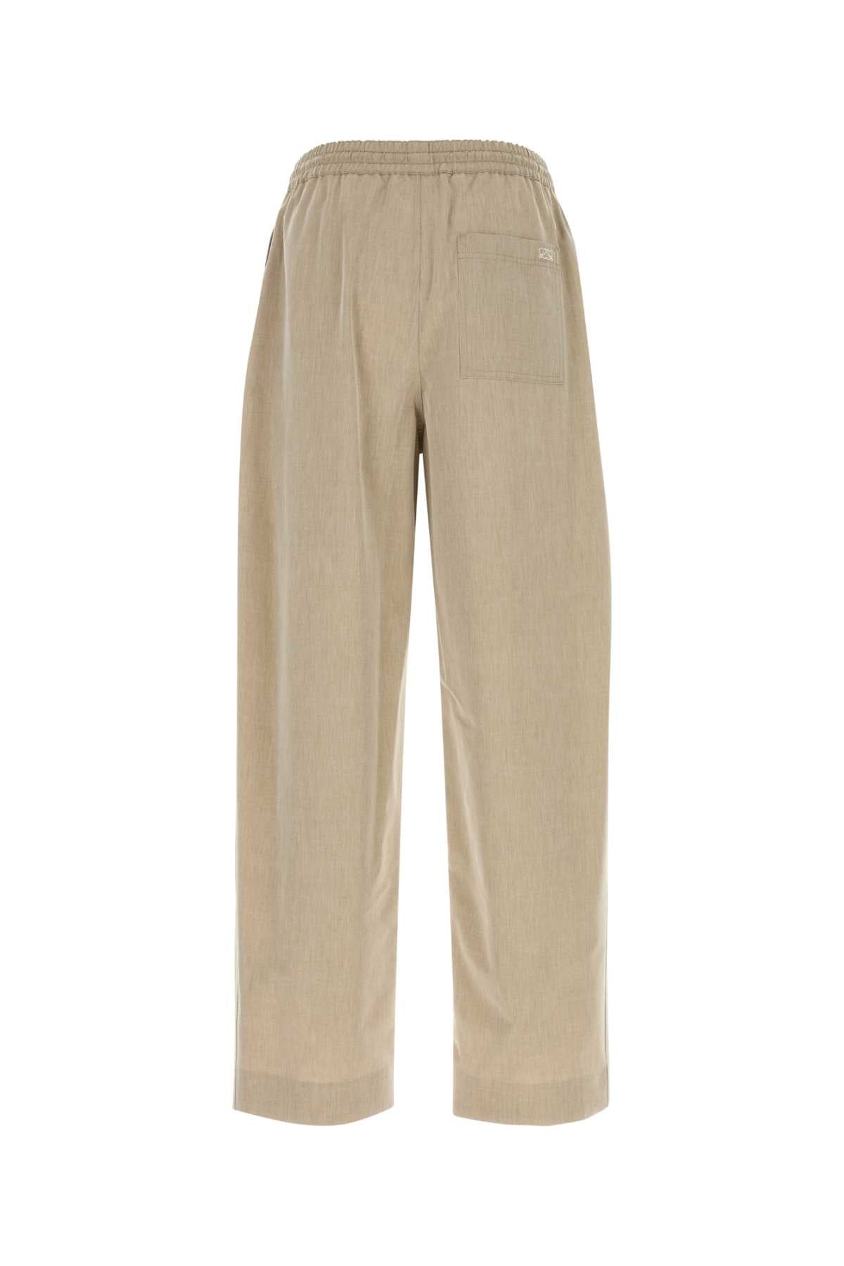 Loewe Men Sand Wool Blend Pant LOEWE