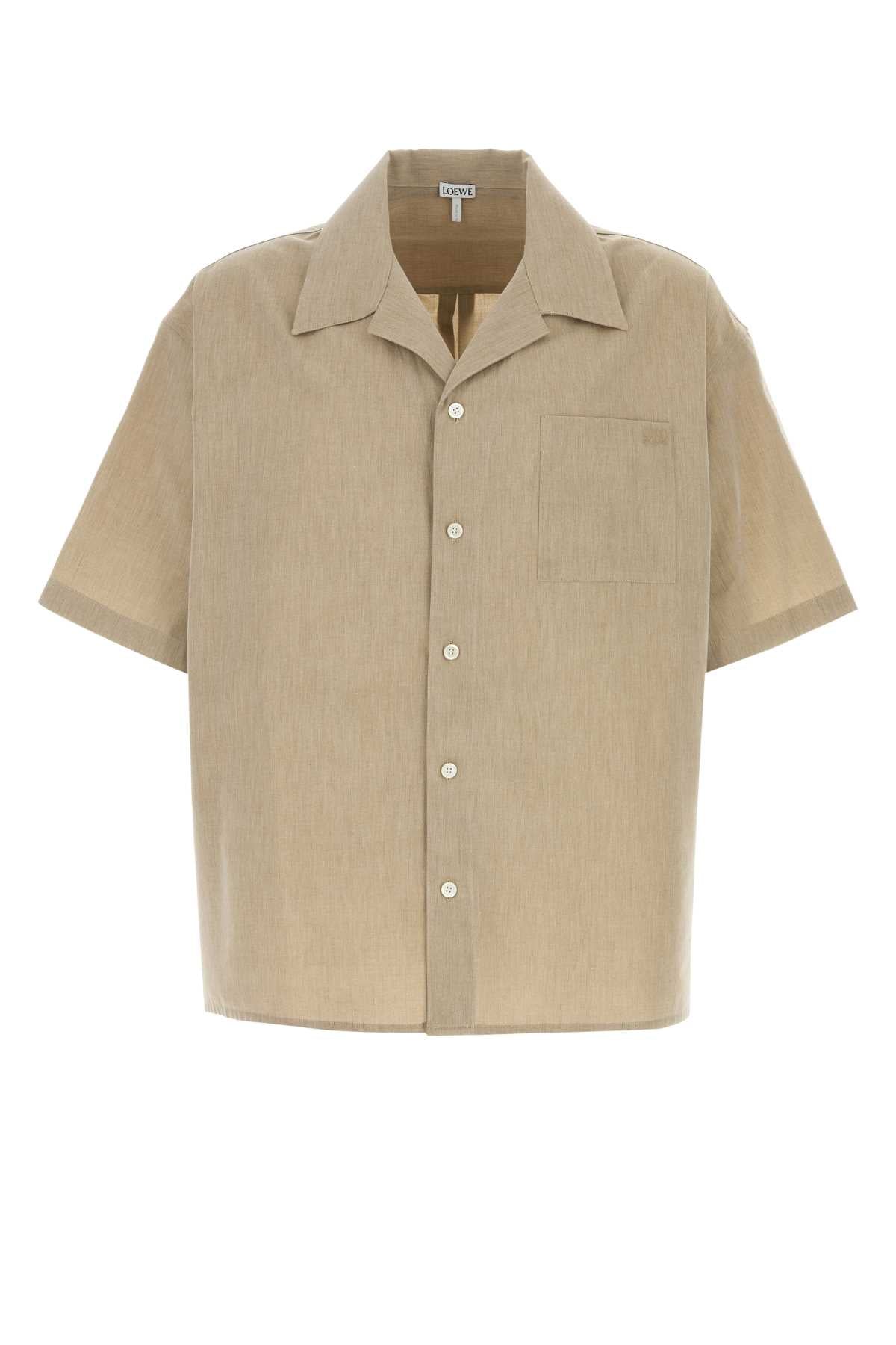 Loewe Men Sand Wool Blend Shirt LOEWE