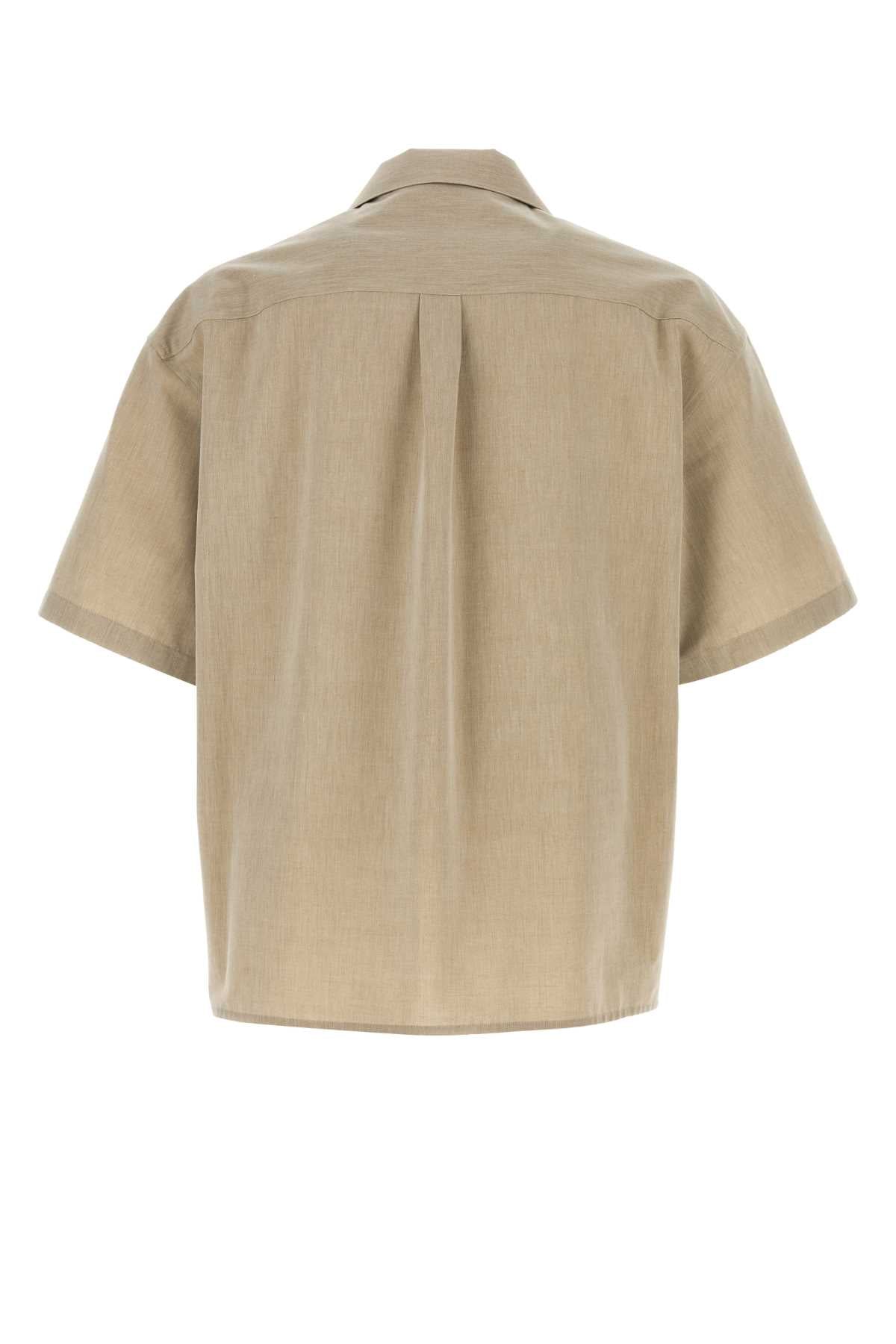 Loewe Men Sand Wool Blend Shirt LOEWE