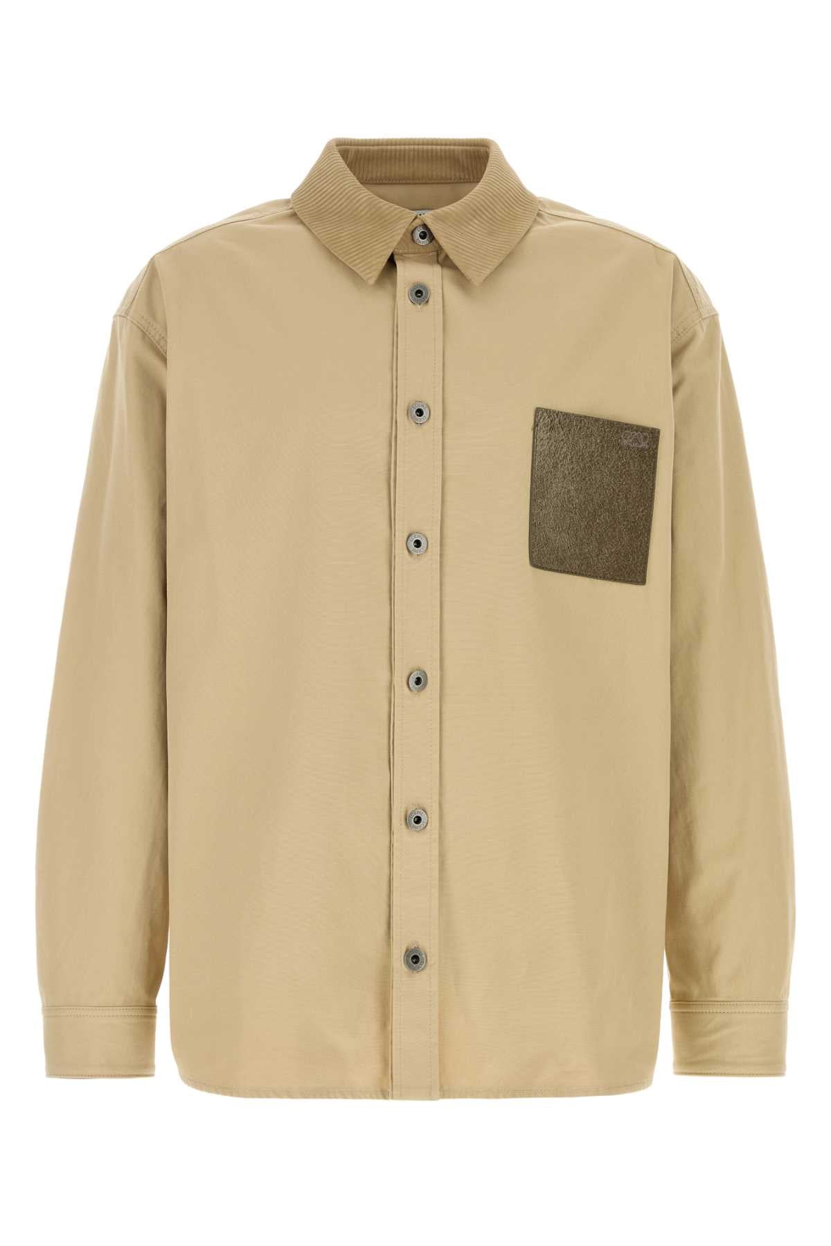 Loewe Men Beige Cotton Shirt LOEWE
