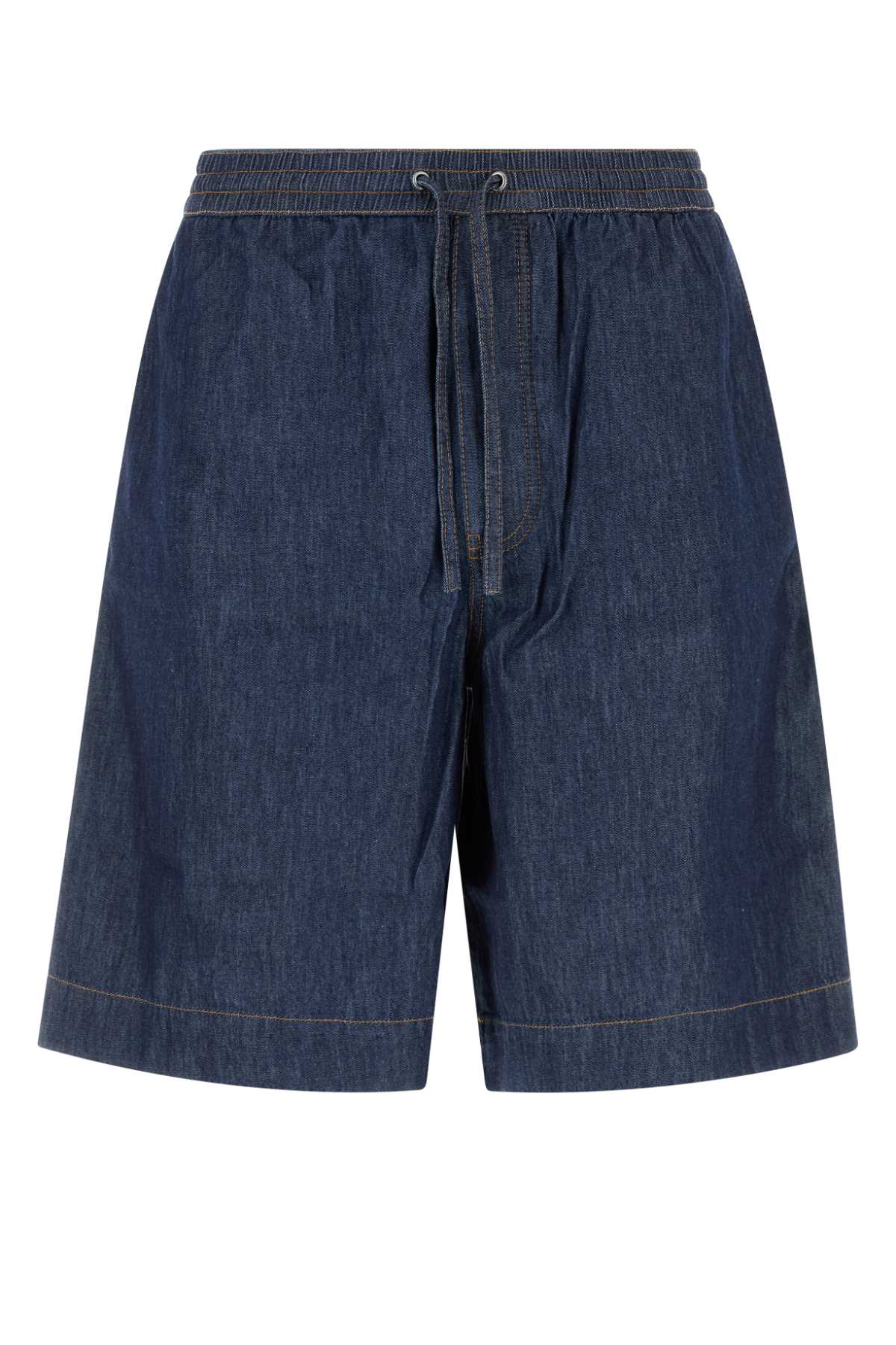 Loewe Men Blue Chambray Bermuda Shorts LOEWE
