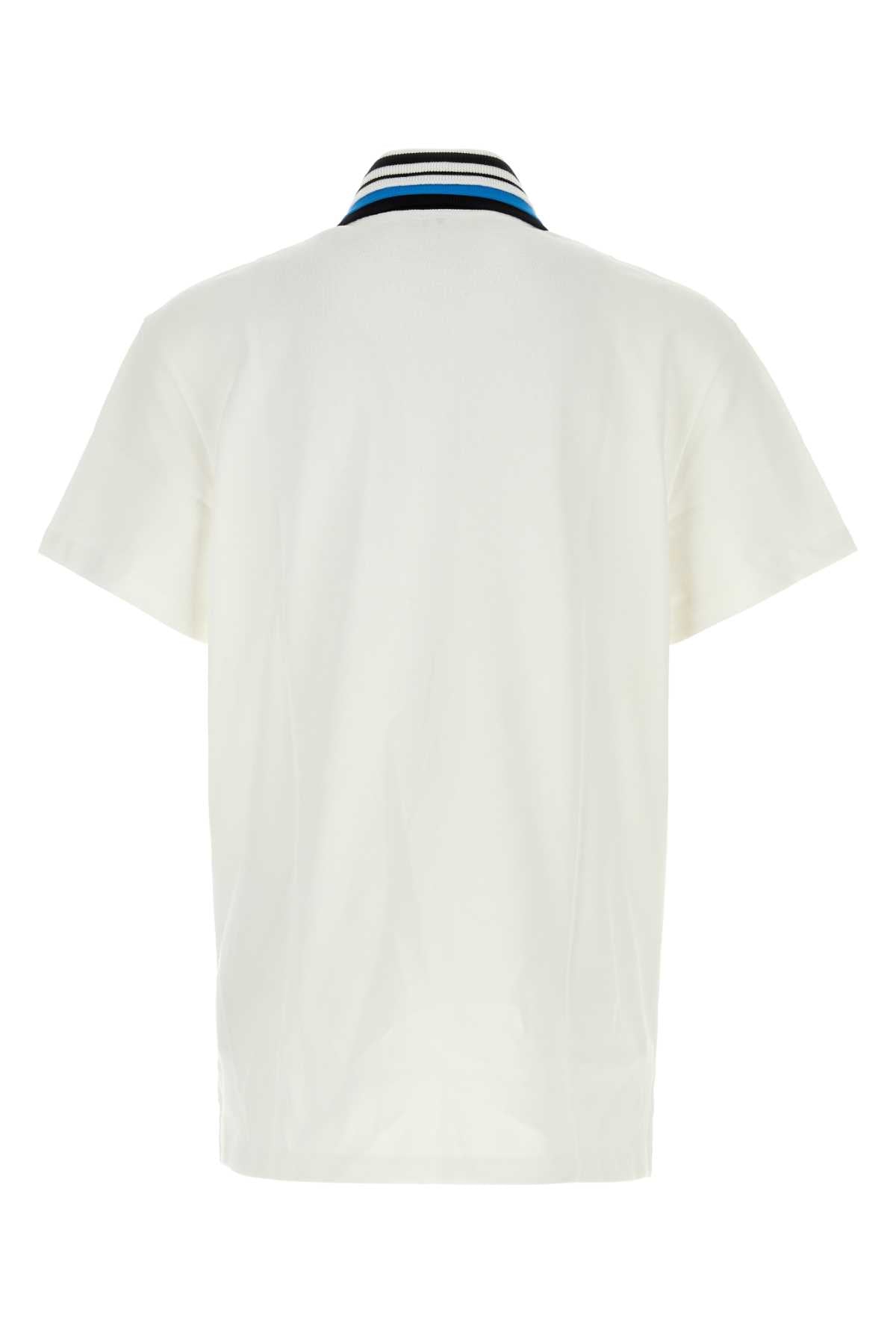 Loewe Men White Piquet Polo Shirt LOEWE