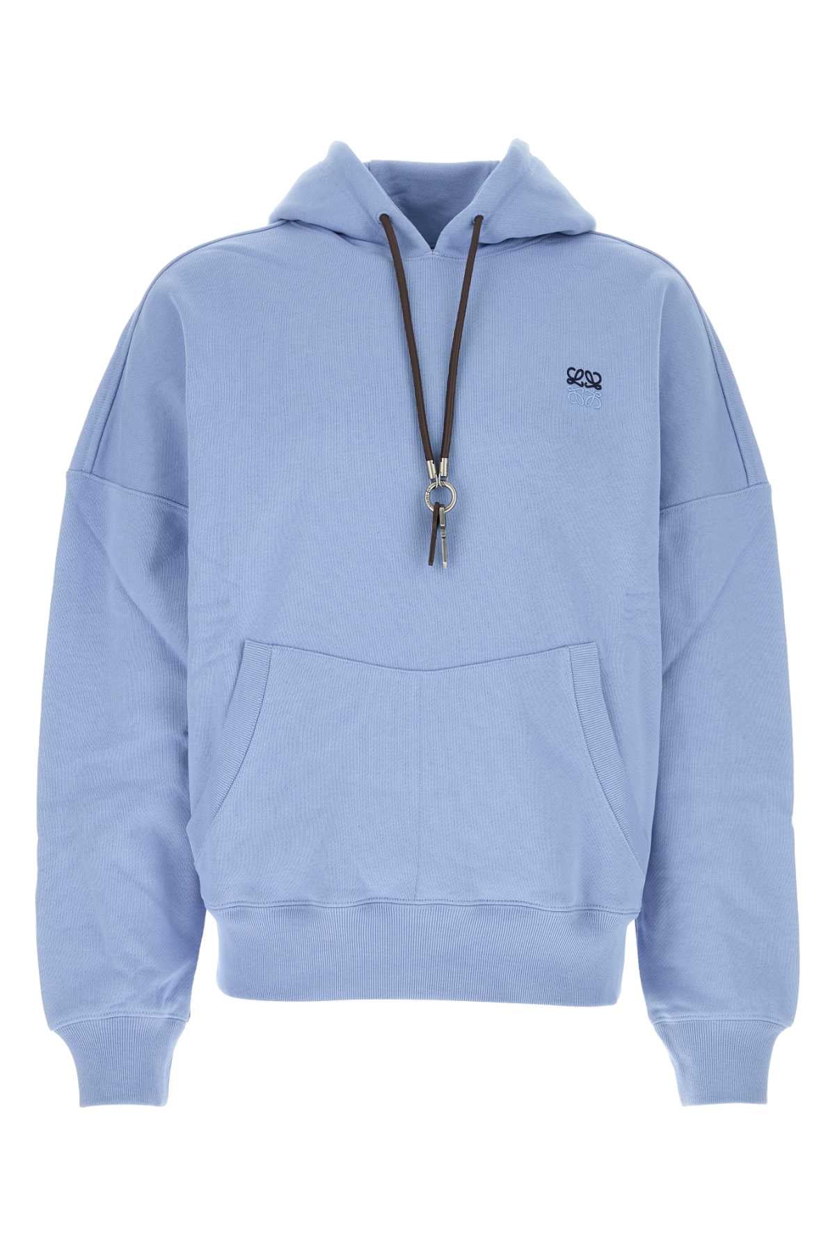 Loewe Men Light-Blue Cotton Sweatshirt LOEWE