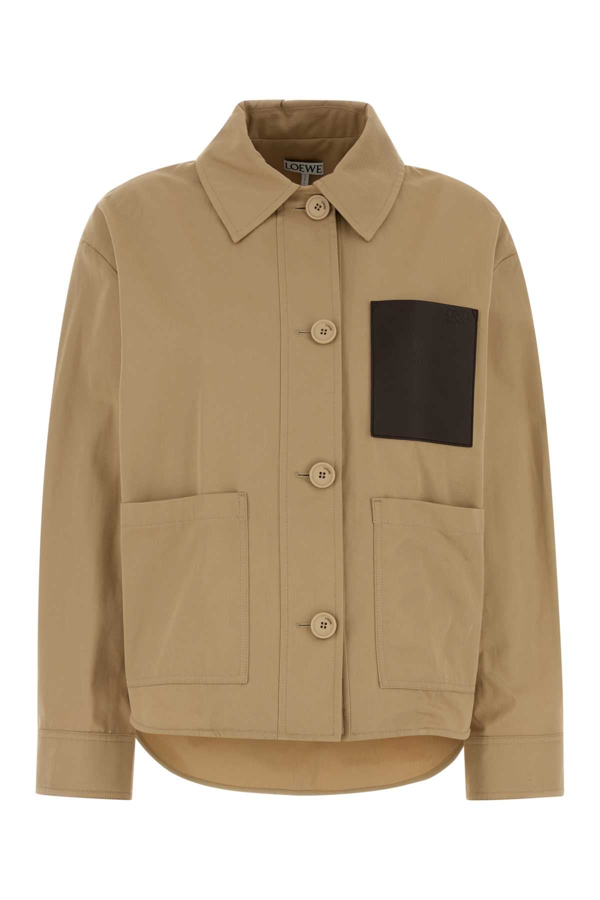 Loewe Women Beige Cotton Jacket LOEWE