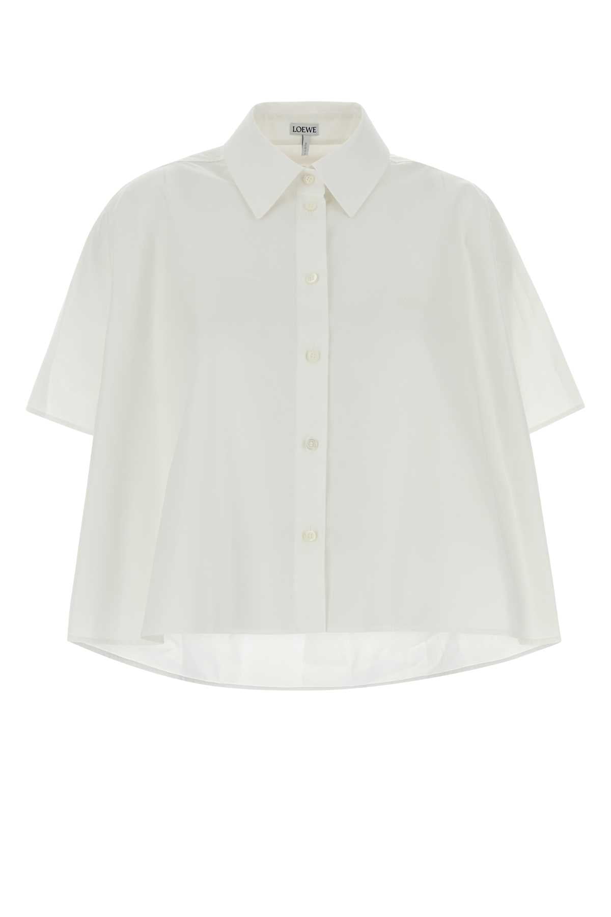 Loewe Women White Poplin Shirt LOEWE
