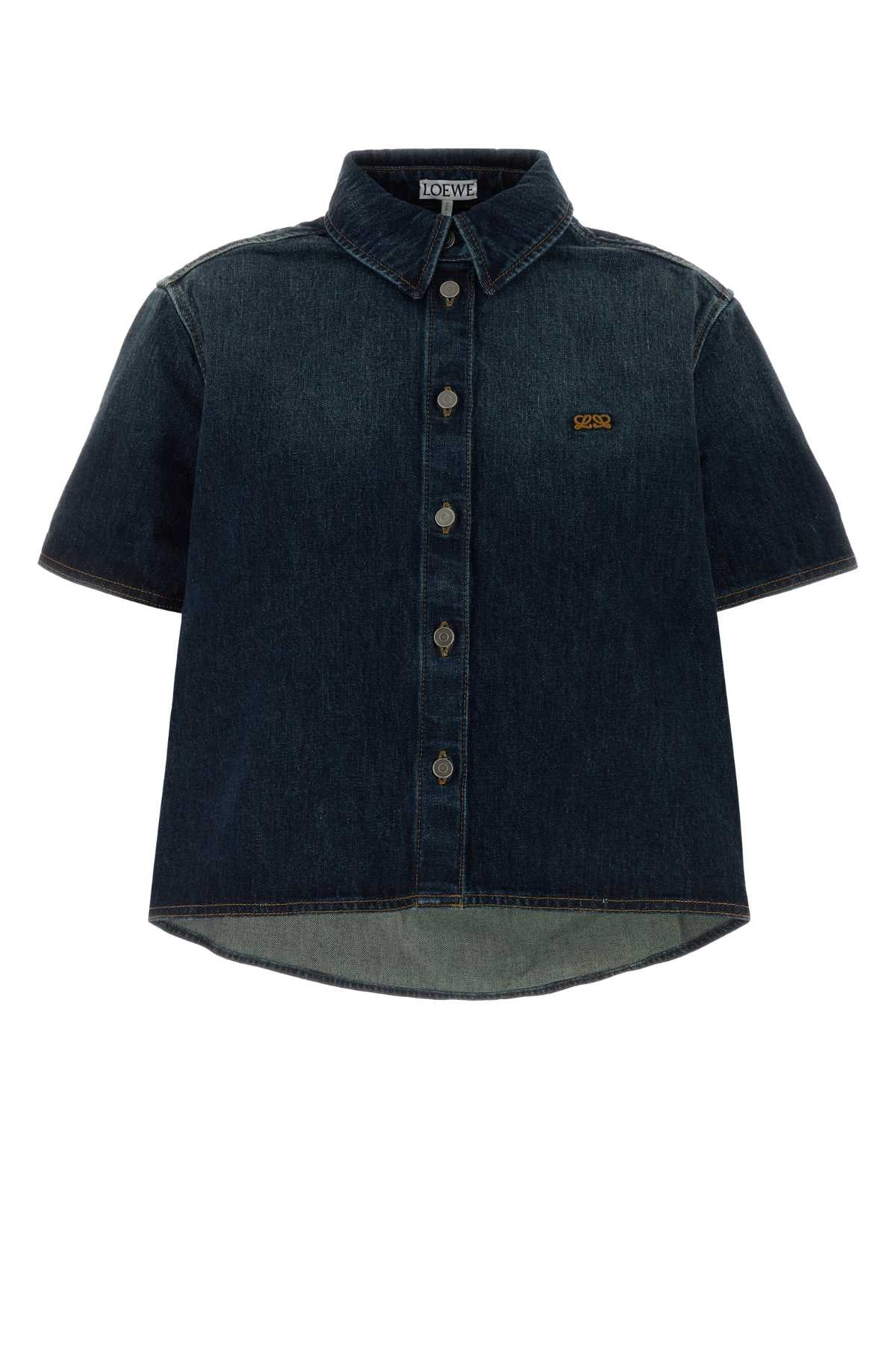 Loewe Women Blue Denim Shirt LOEWE