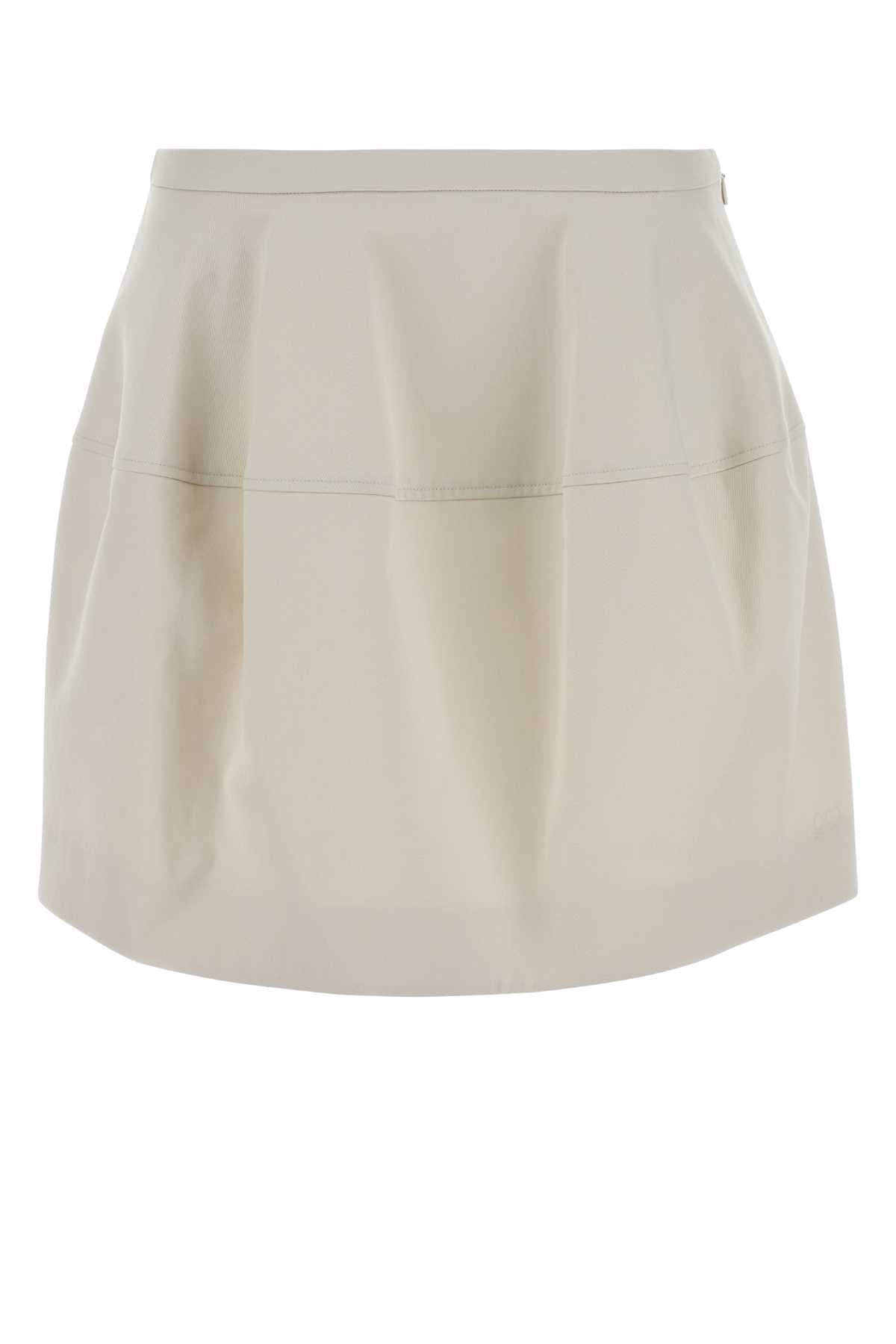 Loewe Women Ivory Cotton Blend Skirt LOEWE