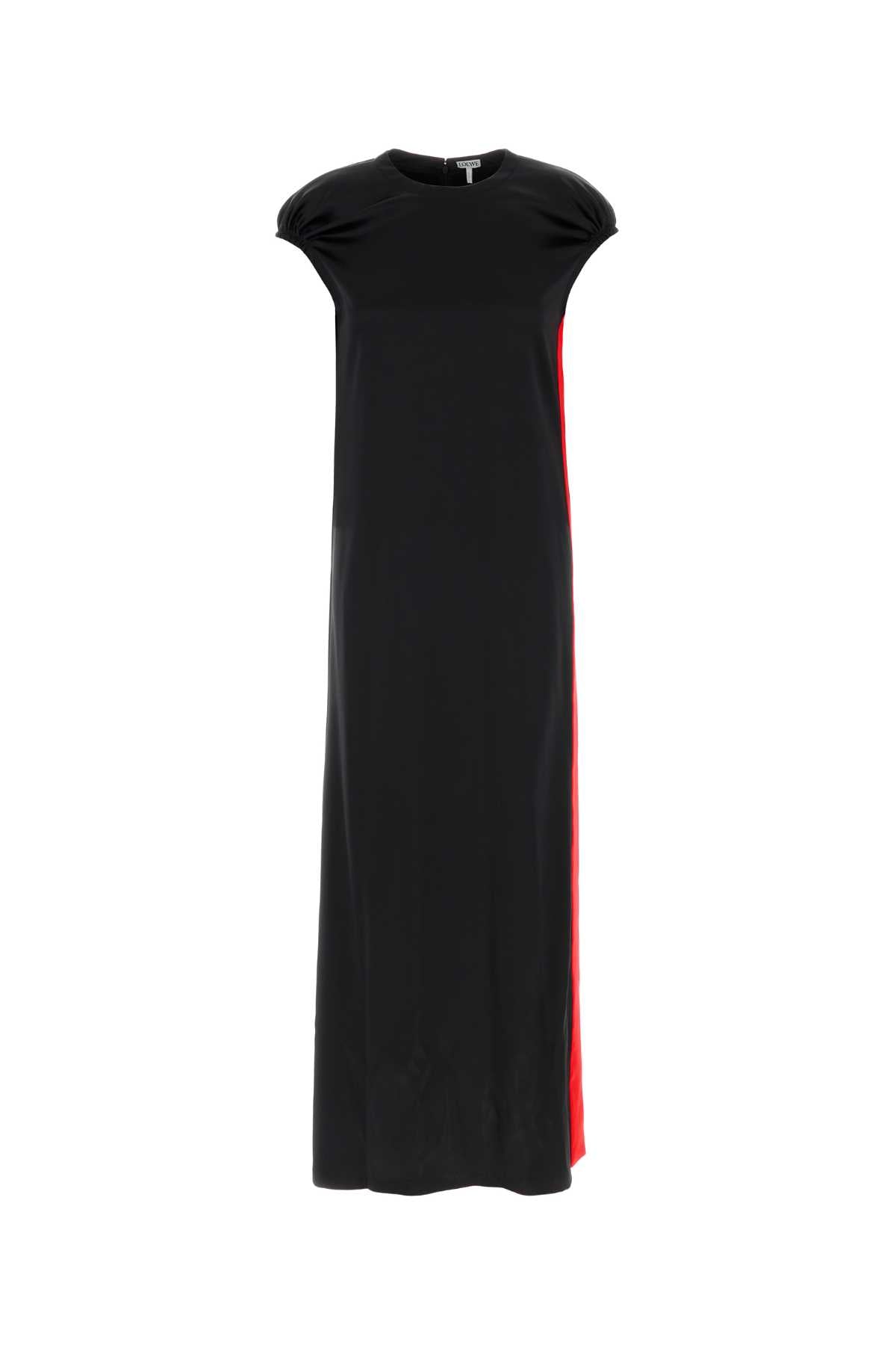 Loewe Women Black Satin Dress LOEWE
