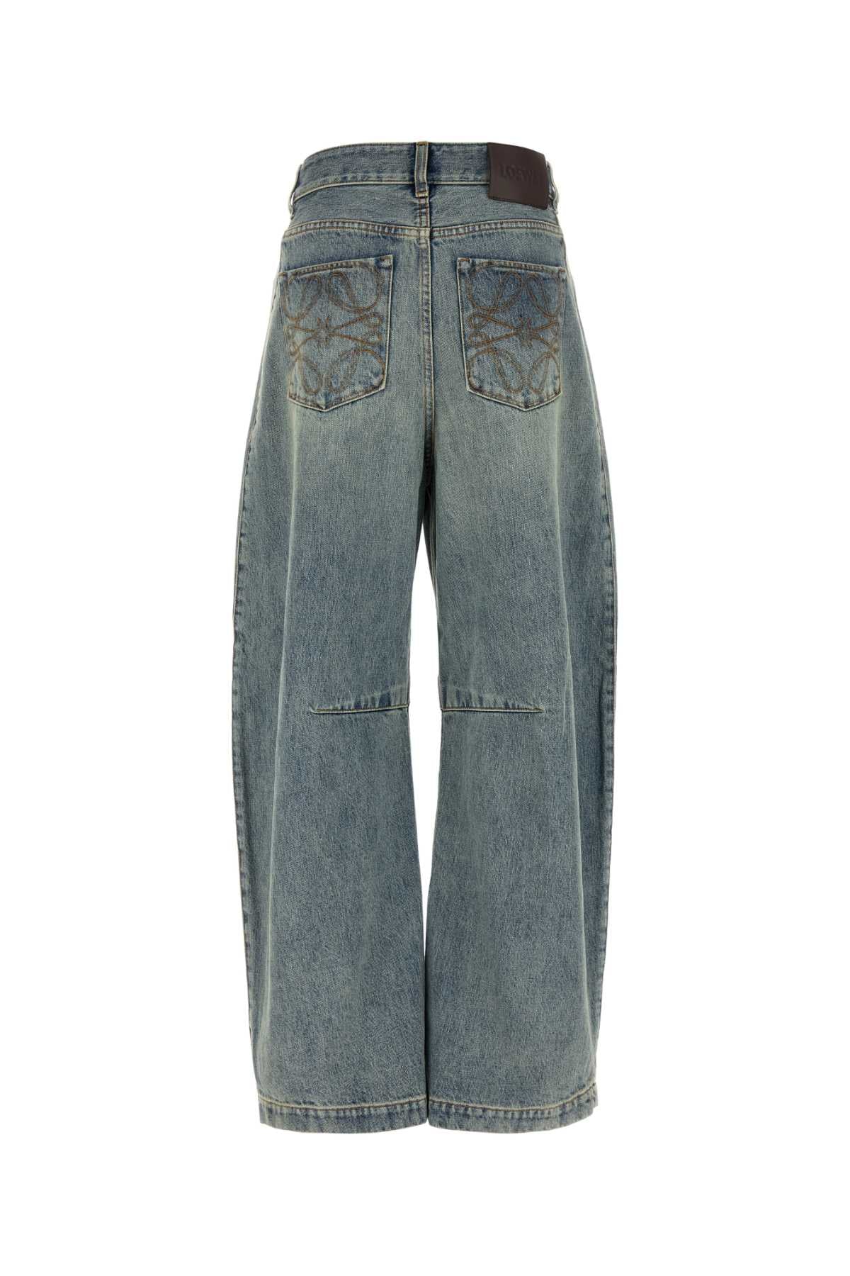 Loewe Women Denim Wide-Leg Jeans LOEWE