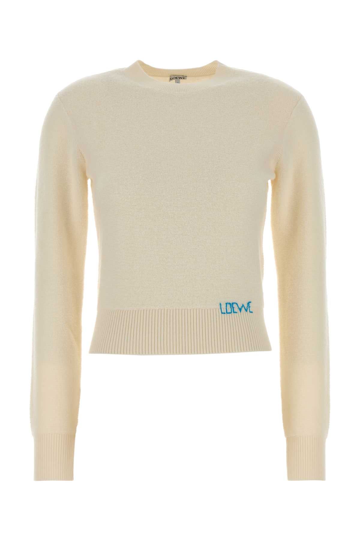 Loewe Women Ivory Wool Sweater LOEWE