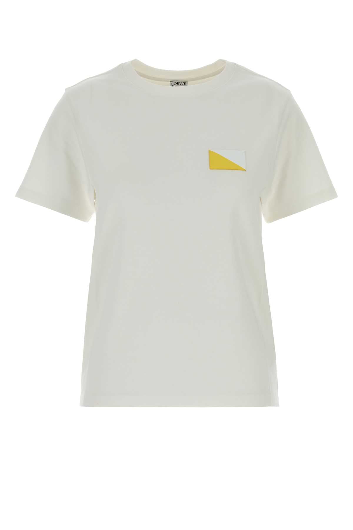 Loewe Women White Cotton Blend T-Shirt LOEWE