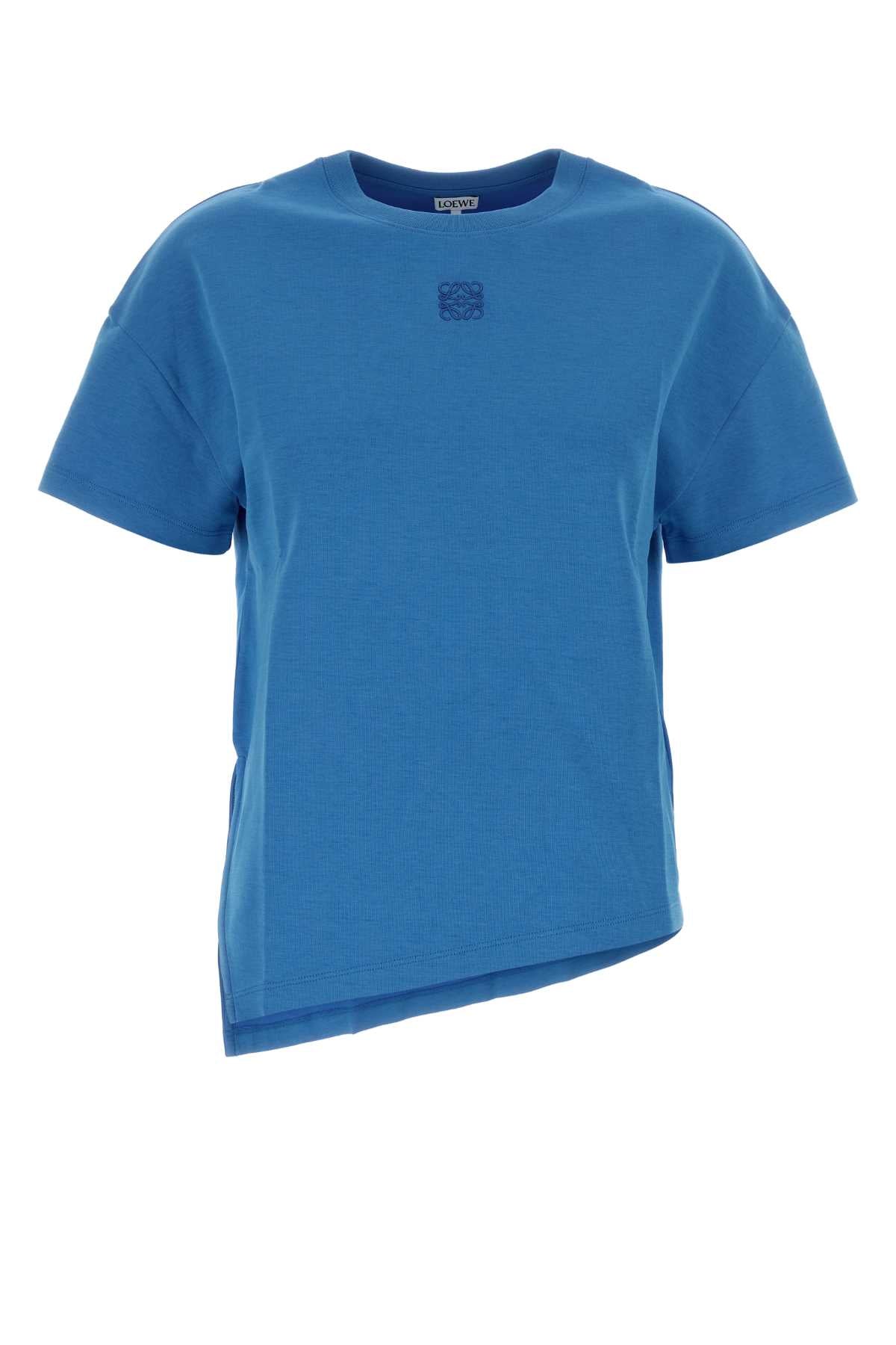 Loewe Women Light-Blue Cotton Blend T-Shirt LOEWE