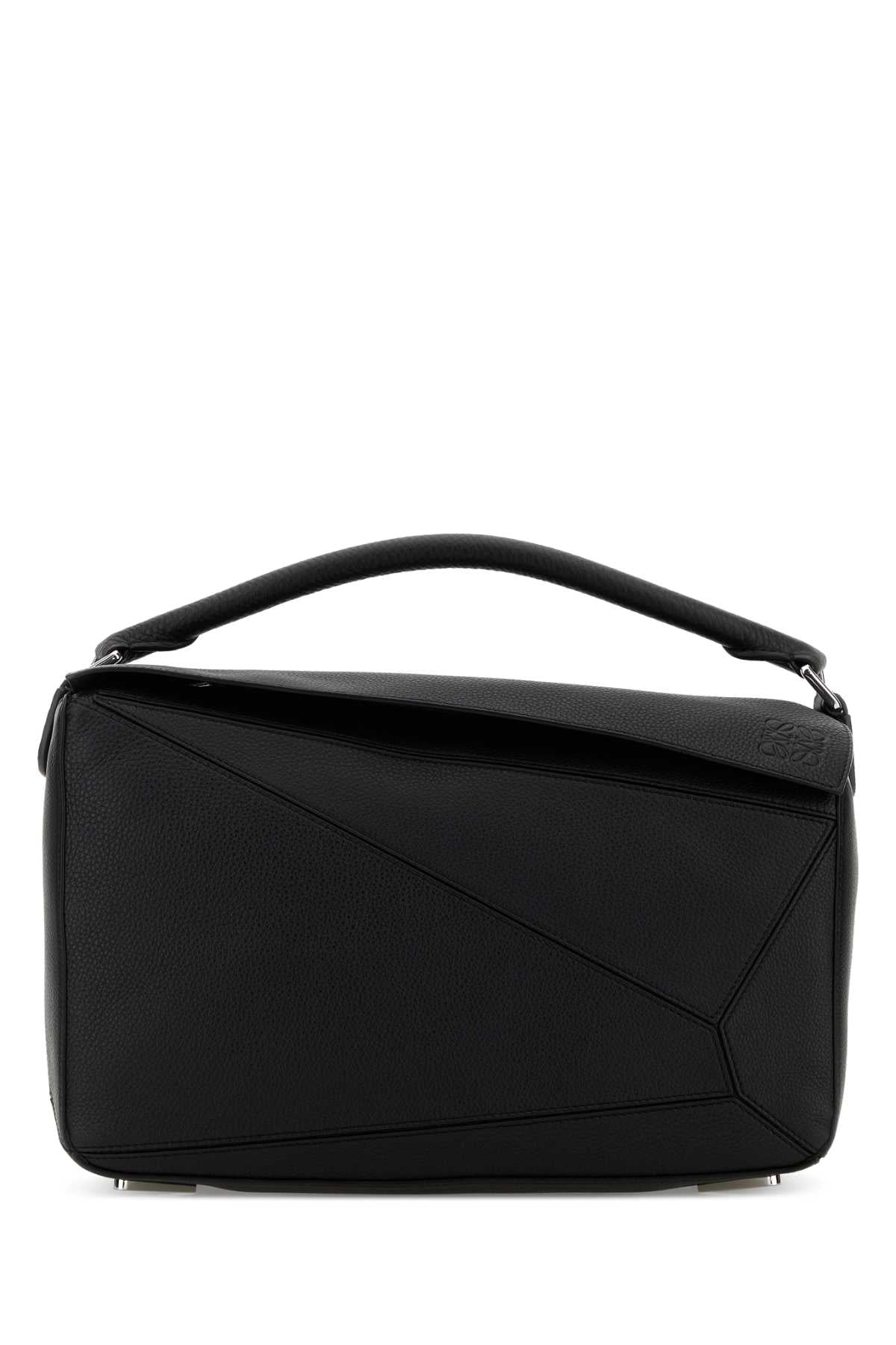 Loewe Men Black Leather Large Puzzle Handbag LOEWE