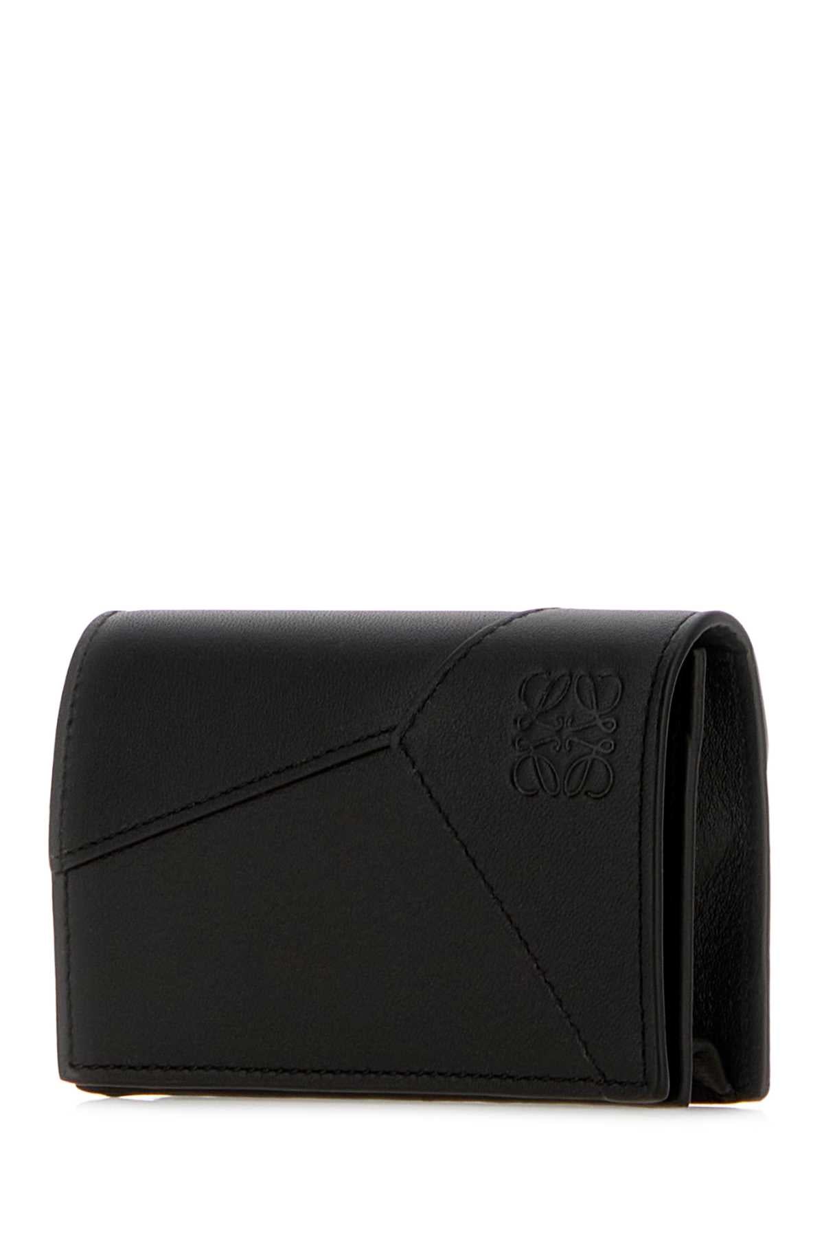 Loewe Men Black Leather Puzzle Coin Purse LOEWE