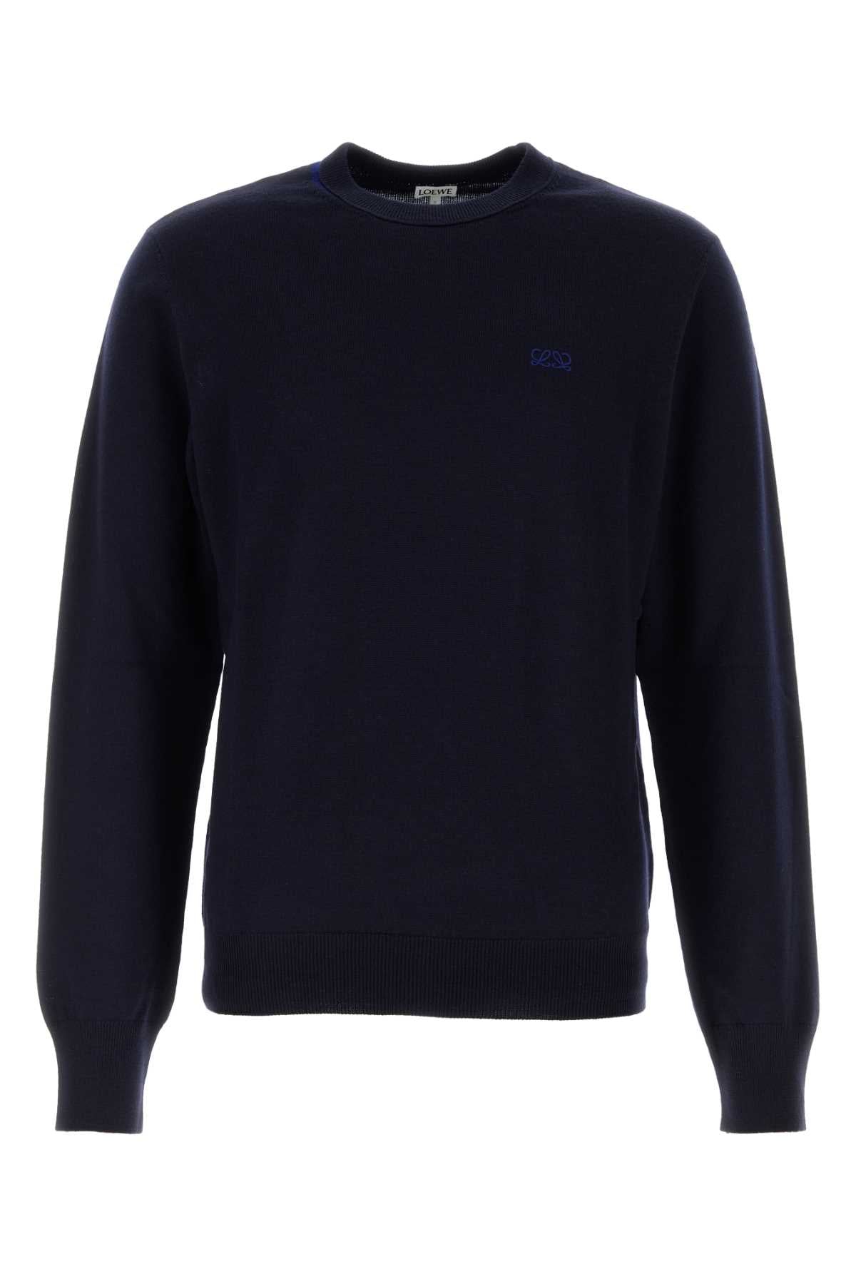 Loewe Men Midnight Blue Wool Blend Sweater LOEWE