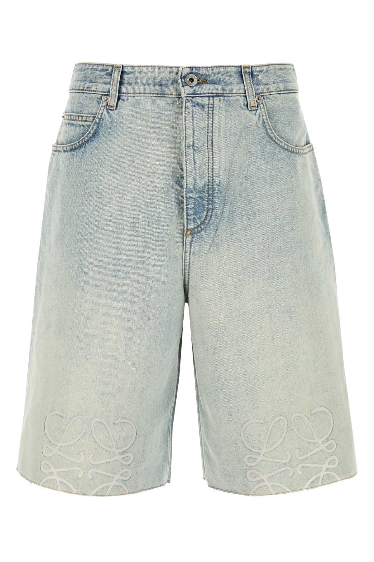 Loewe Men Denim Bermuda Shorts LOEWE