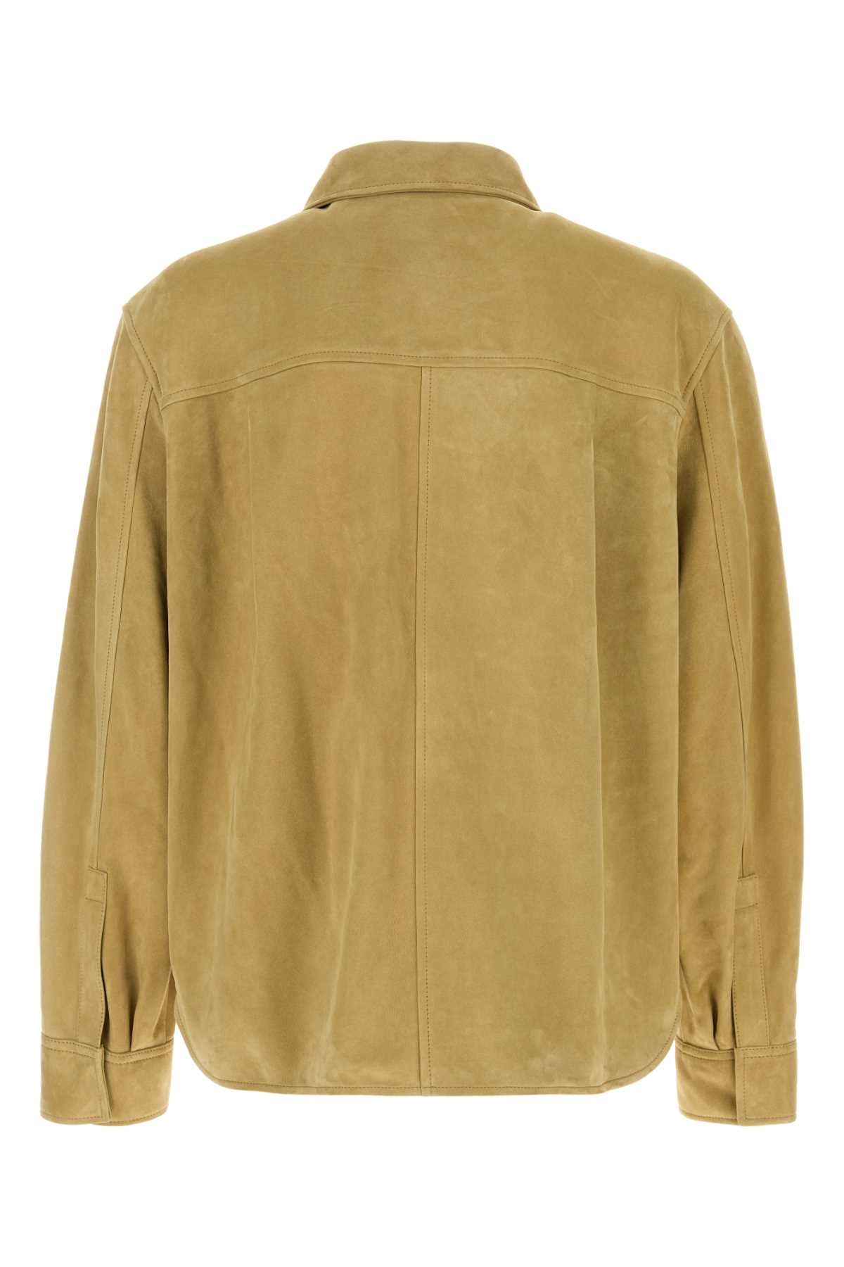 Loewe Men Beige Suede Shirt LOEWE