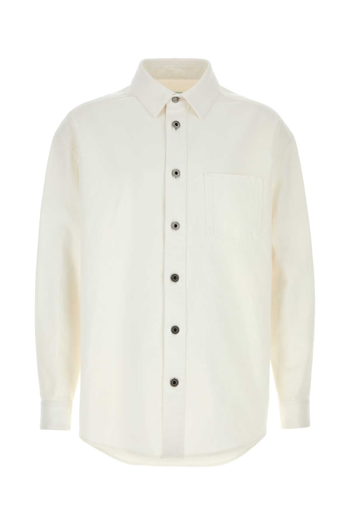 Loewe Men White Denim Shirt LOEWE