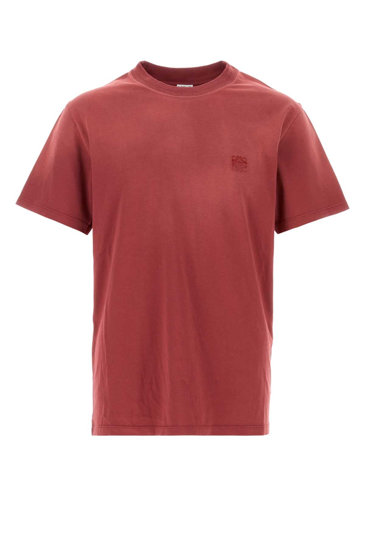 Loewe Men Red Cotton T-Shirt LOEWE