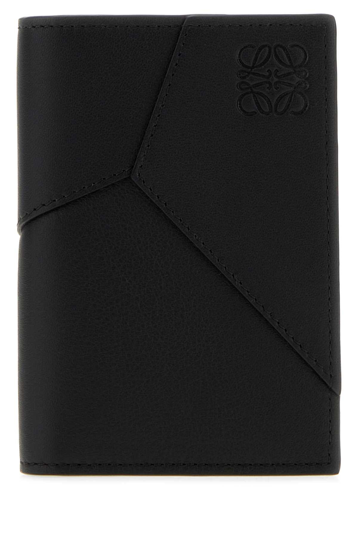 Loewe Men Black Leather Puzzle Card Holder LOEWE